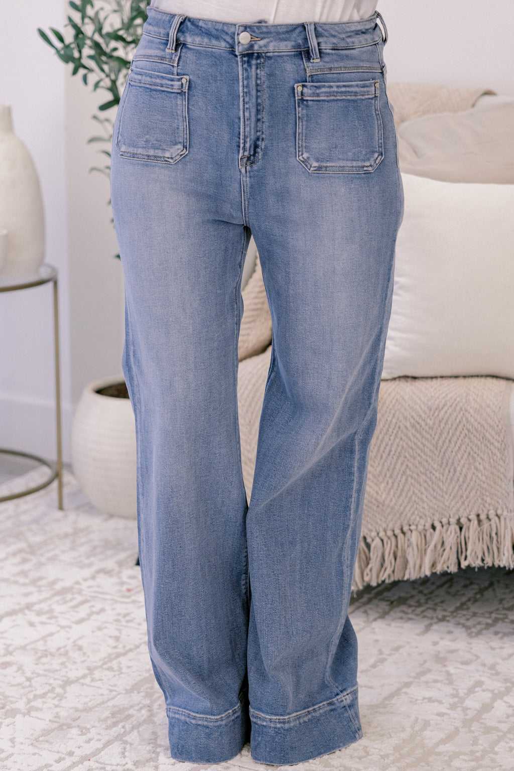 Wandering Around Town Jeans, Medium Wash