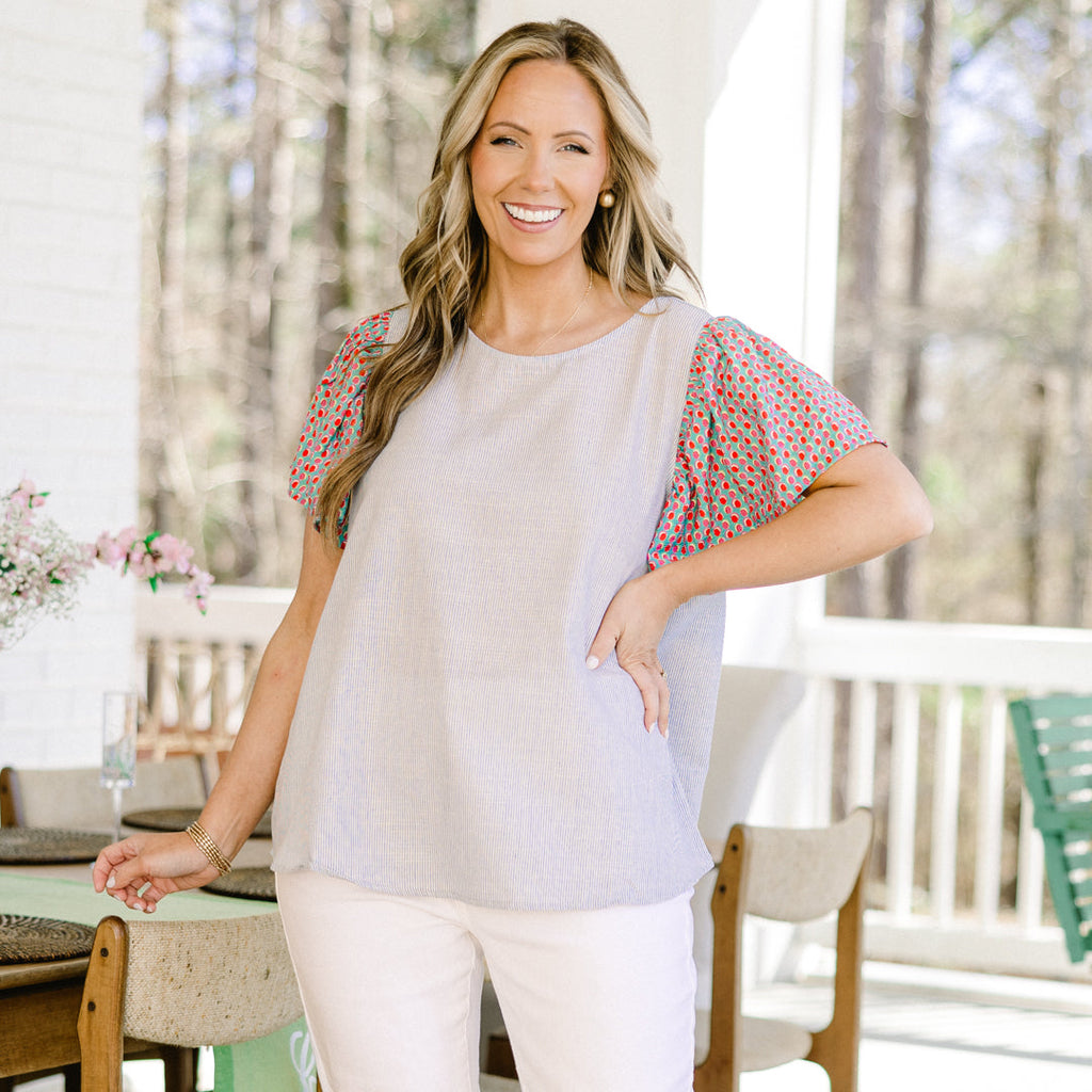 Wanderlust Bliss Top, Blue