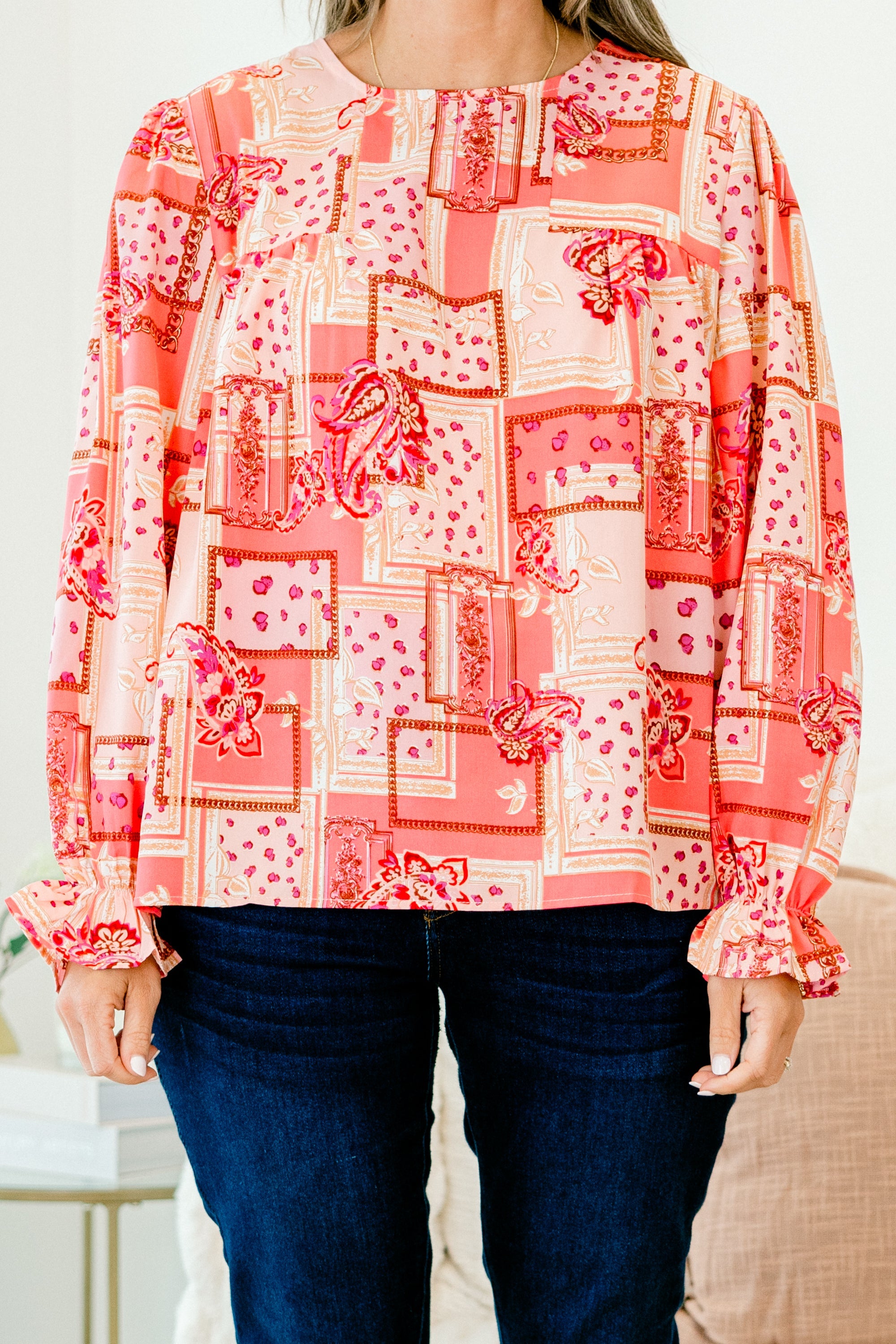 Wanderlust Journey Top, Pink-Red
