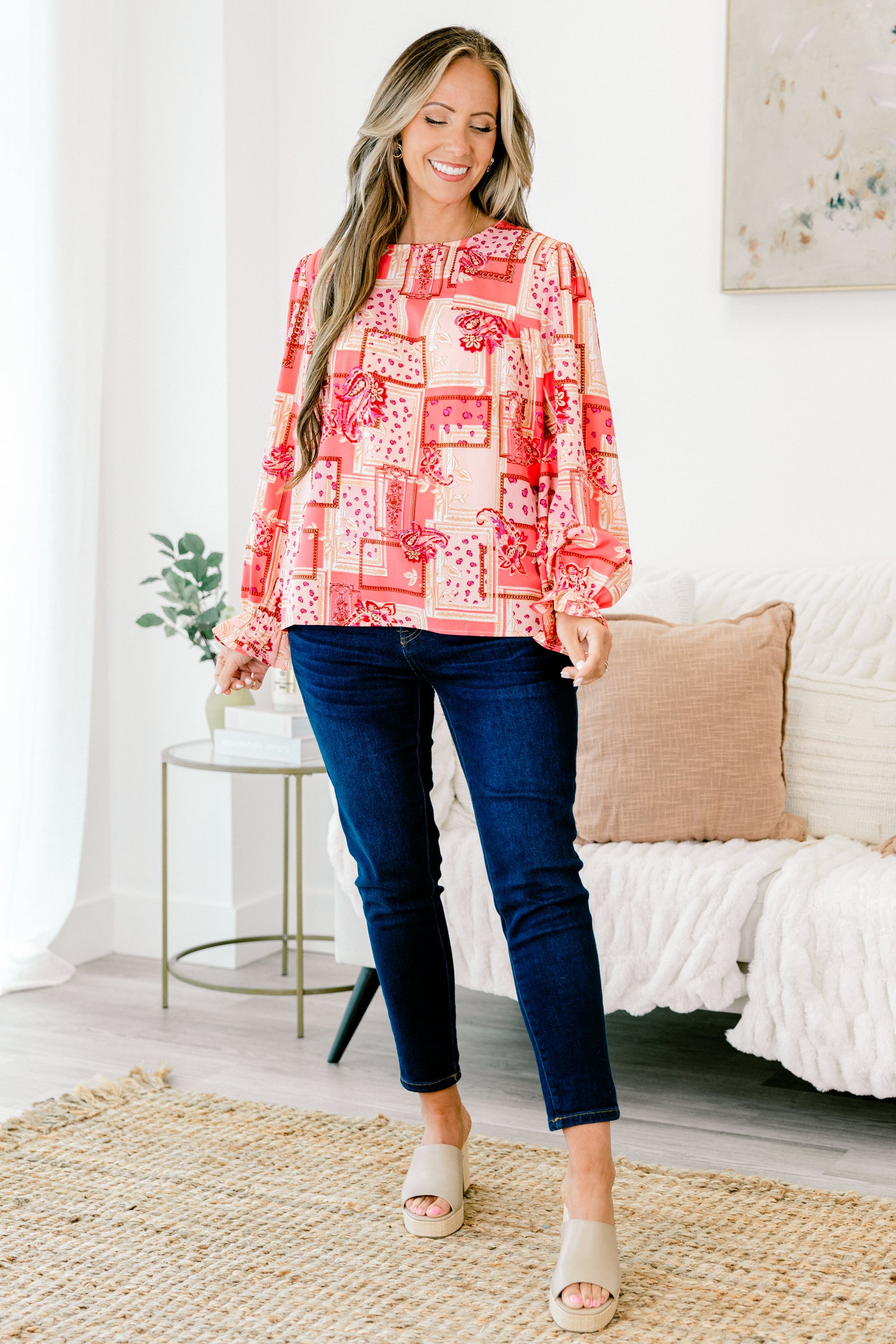 Wanderlust Journey Top, Pink-Red