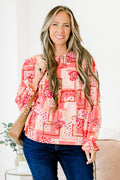 Wanderlust Journey Top, Pink-Red