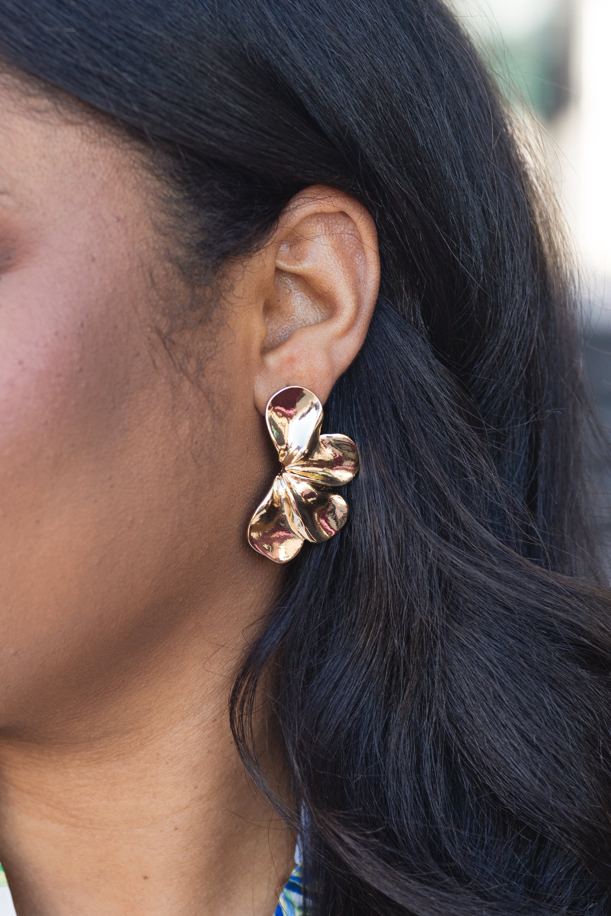 Warm Bloom Earrings, Gold