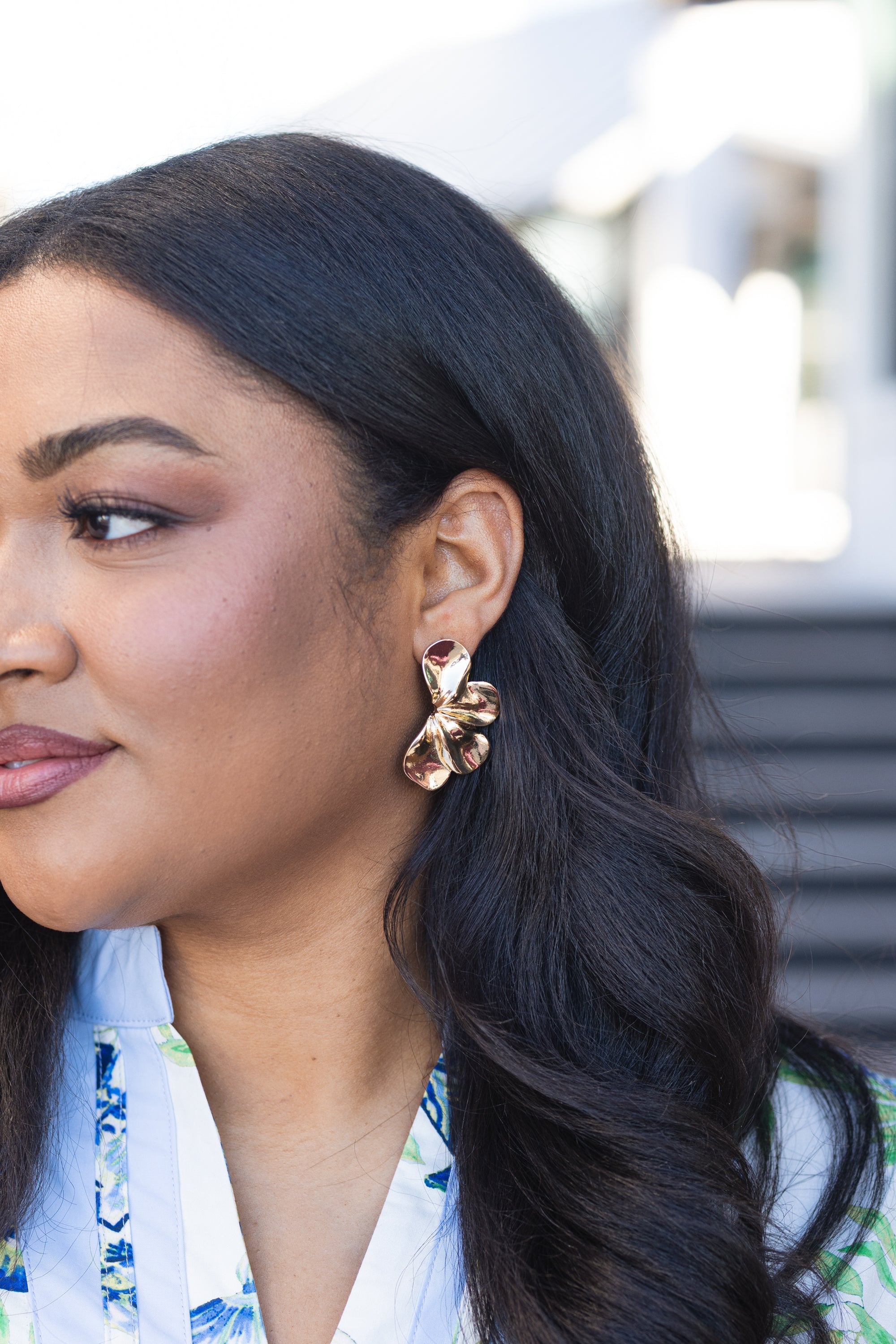 Warm Bloom Earrings, Gold