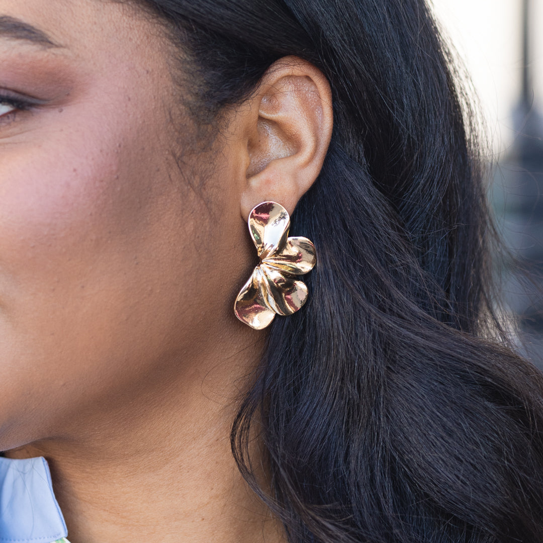 Warm Bloom Earrings, Gold
