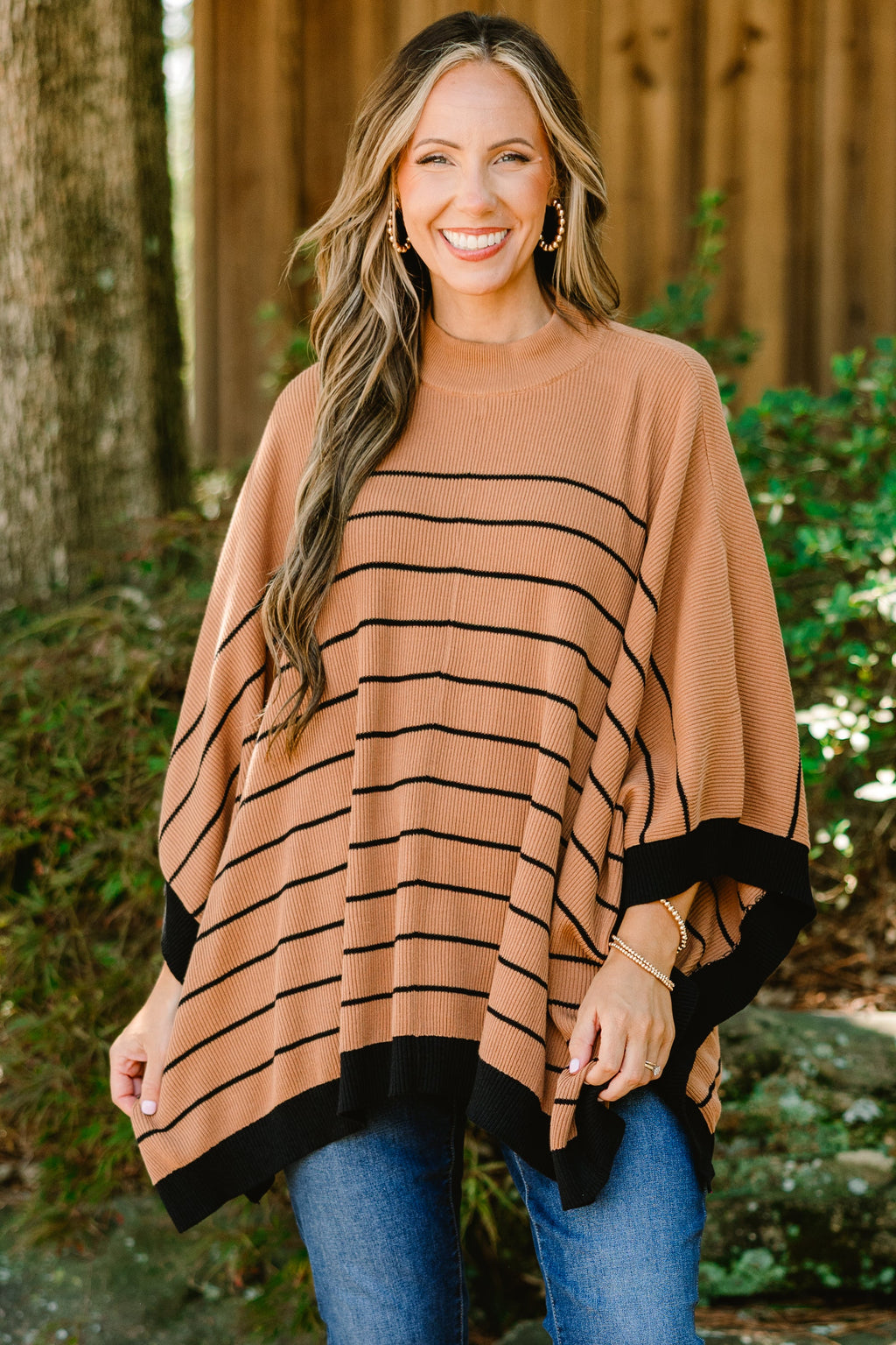 Warm Hugs Poncho, Khaki