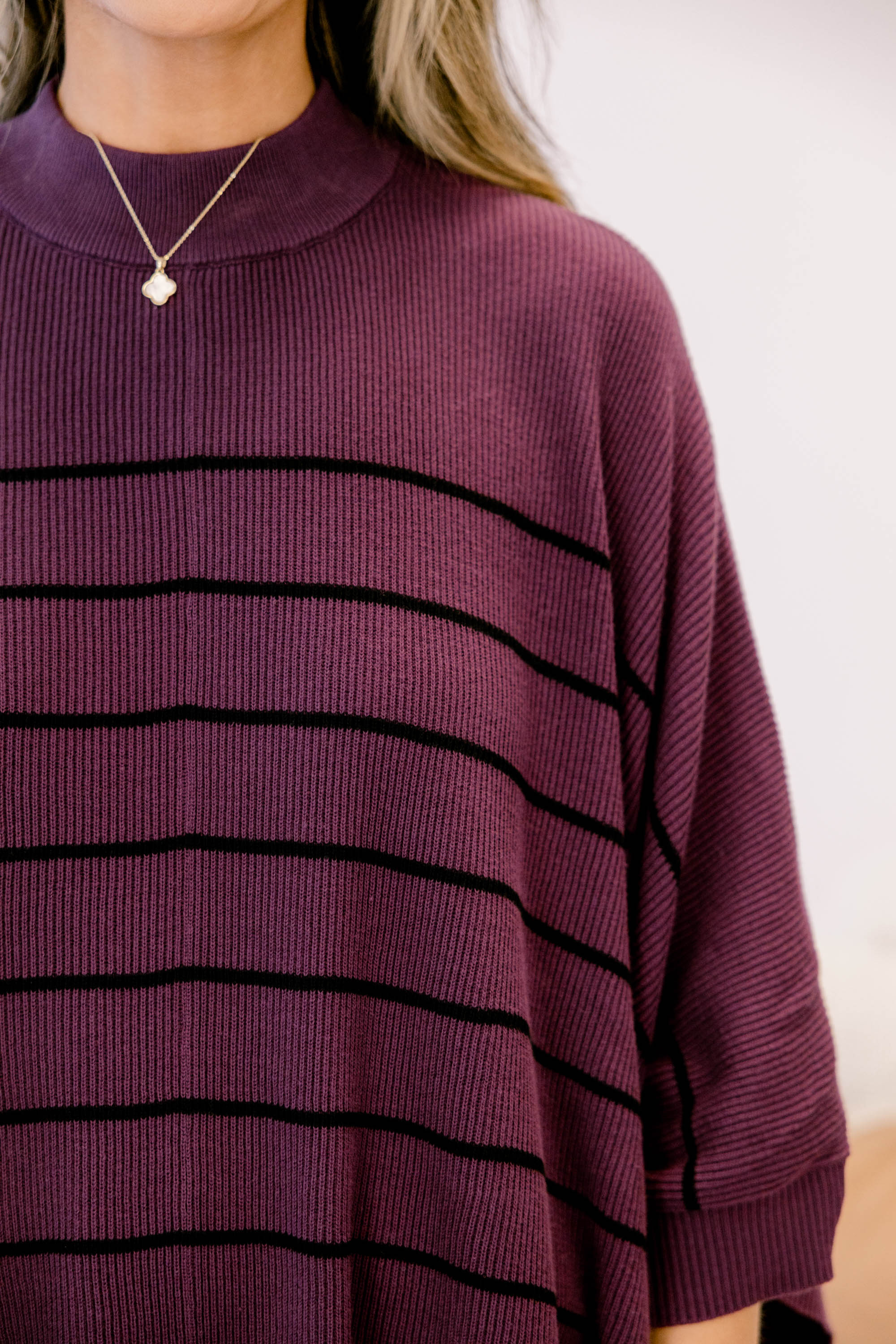 Warm Hugs Poncho, Purple
