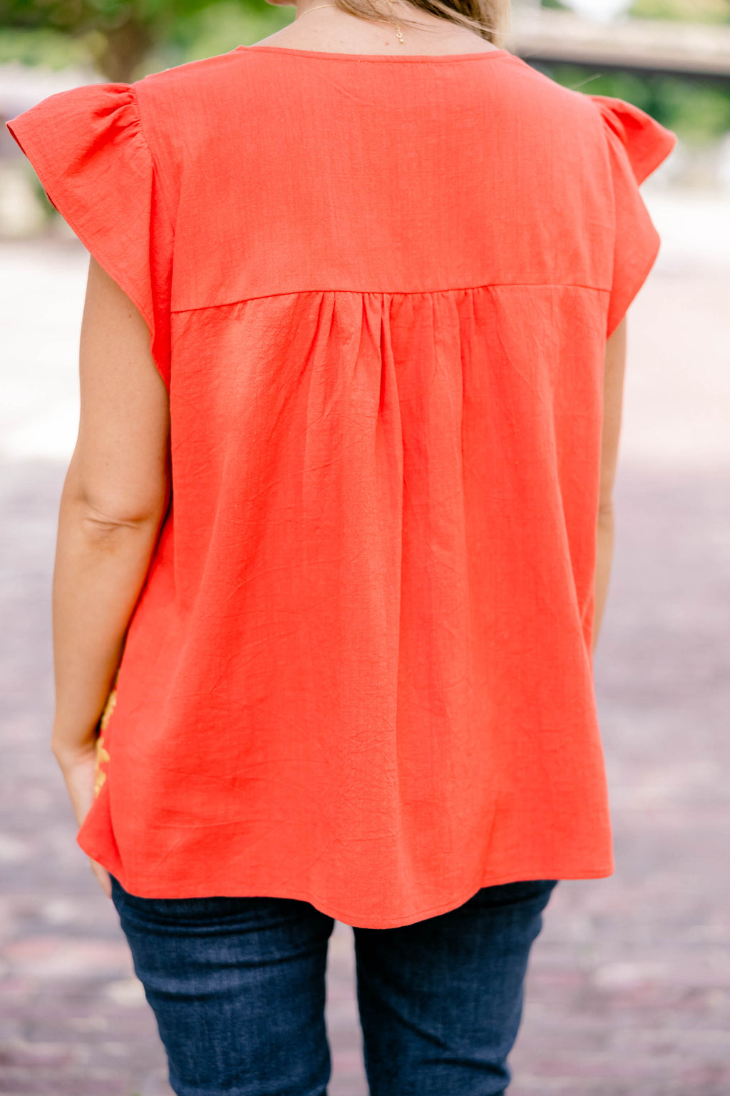 Warmer Breeze Top, Rust Marigold