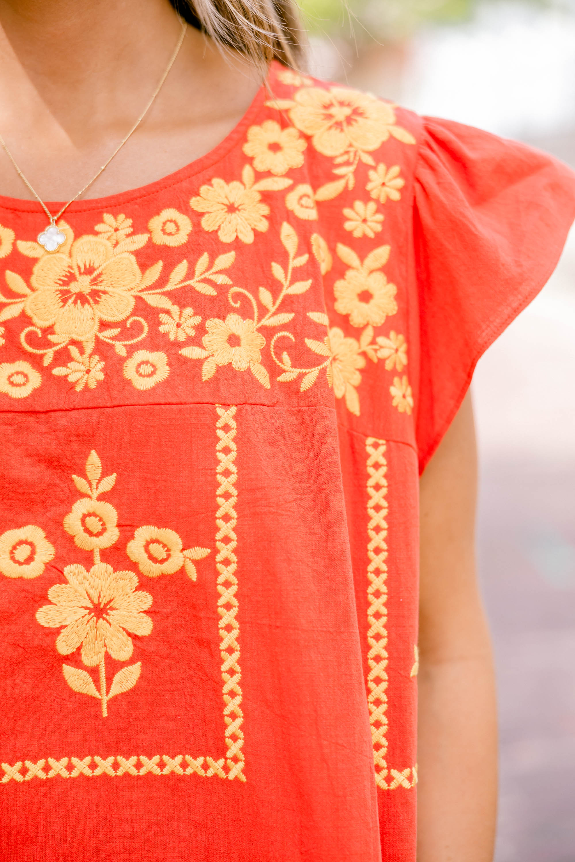 Warmer Breeze Top, Rust Marigold