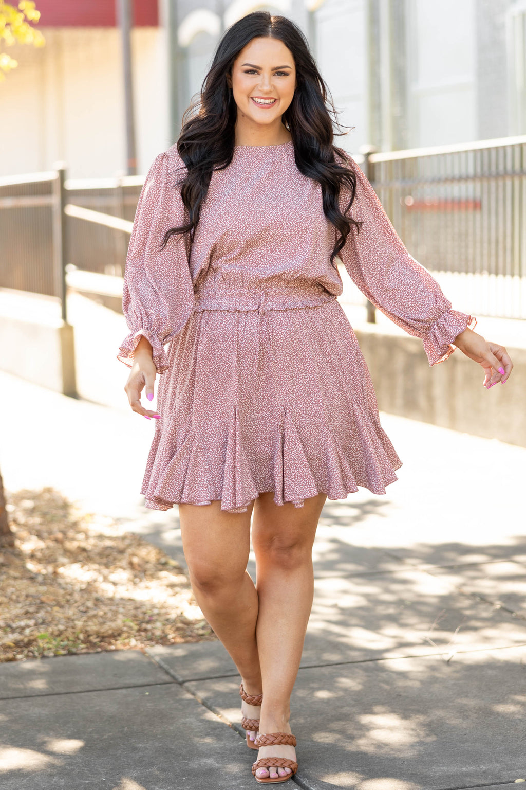 Warming Up To You Romper, Mauve
