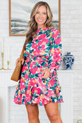 Warming Up To You Romper, Fuchsia Multi