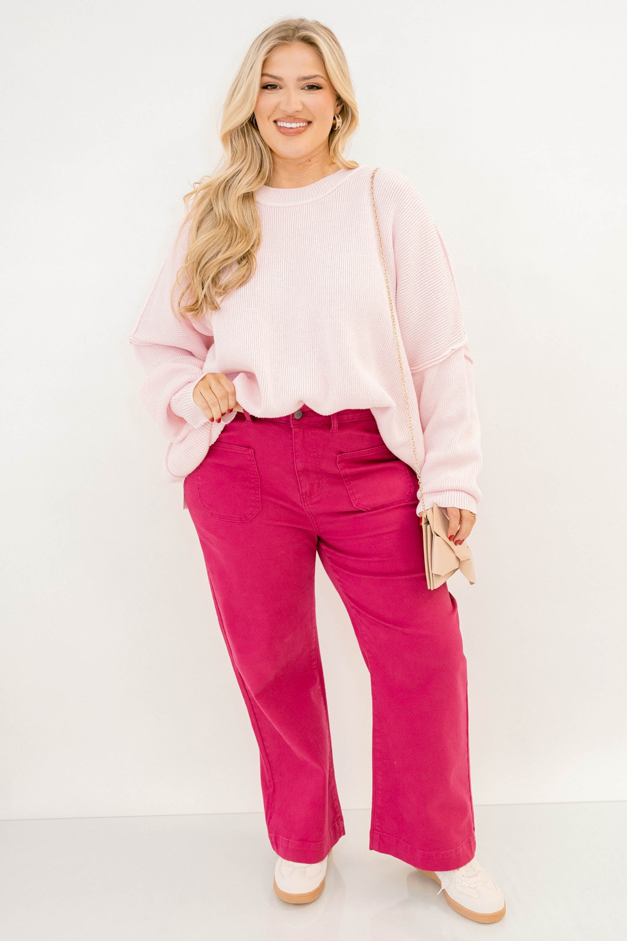 Wash Me Away Jeans, Fuchsia
