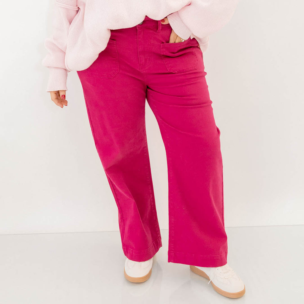 Wash Me Away Jeans, Fuchsia