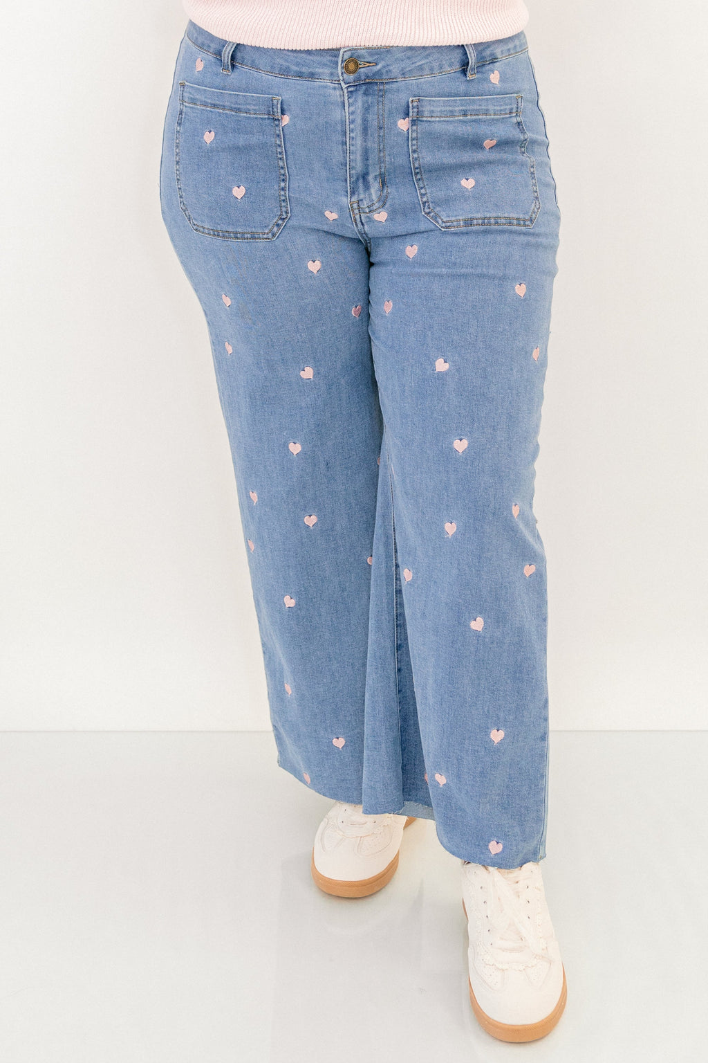 Wash Me Away Jeans, Heart Embroidery