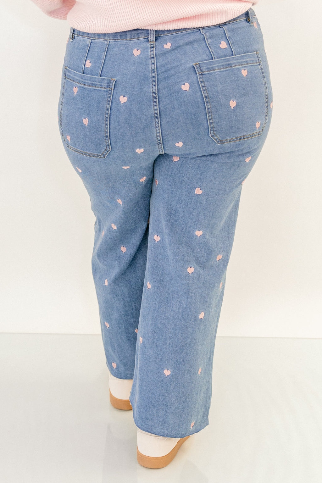 Wash Me Away Jeans, Heart Embroidery