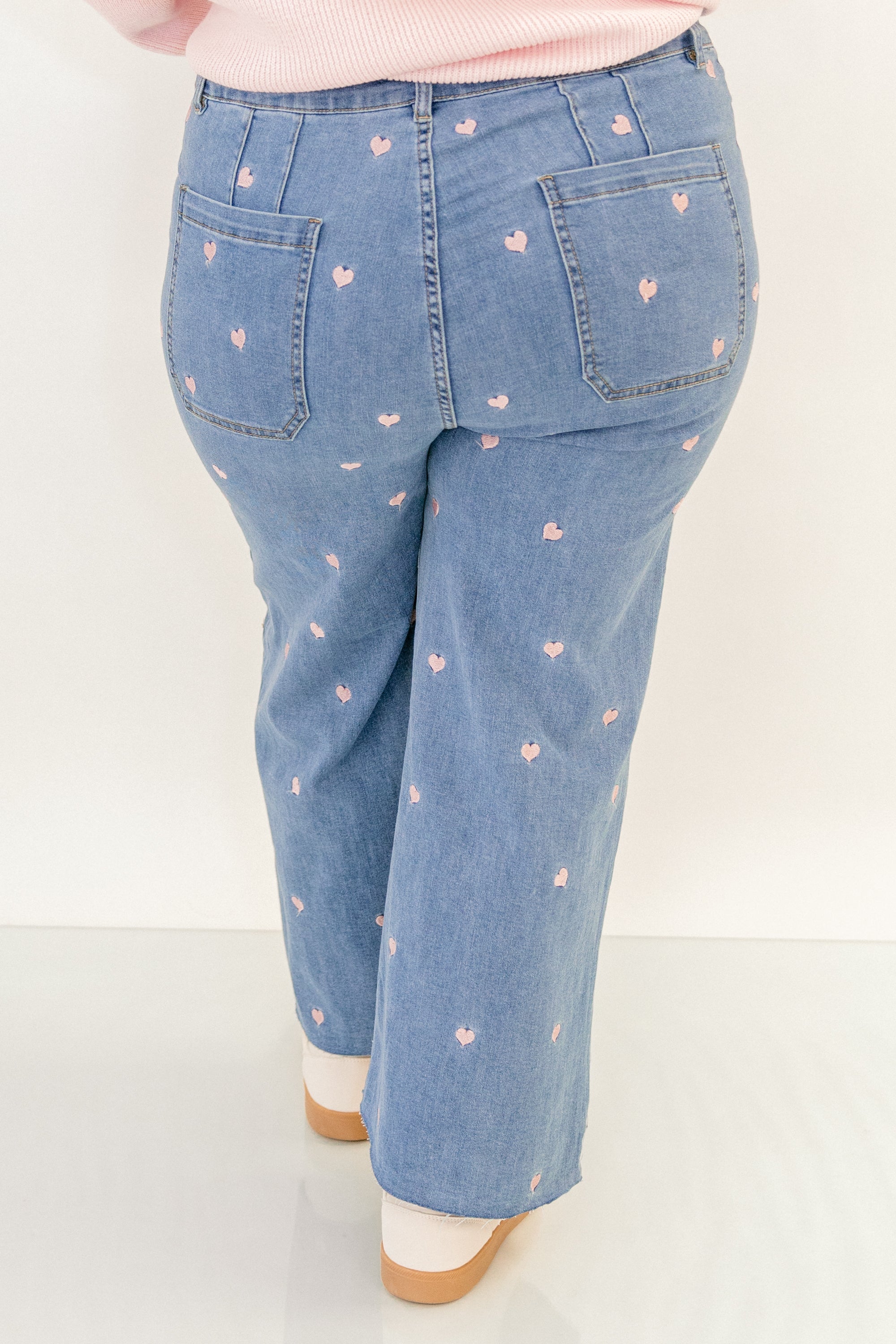 Wash Me Away Jeans, Heart Embroidery
