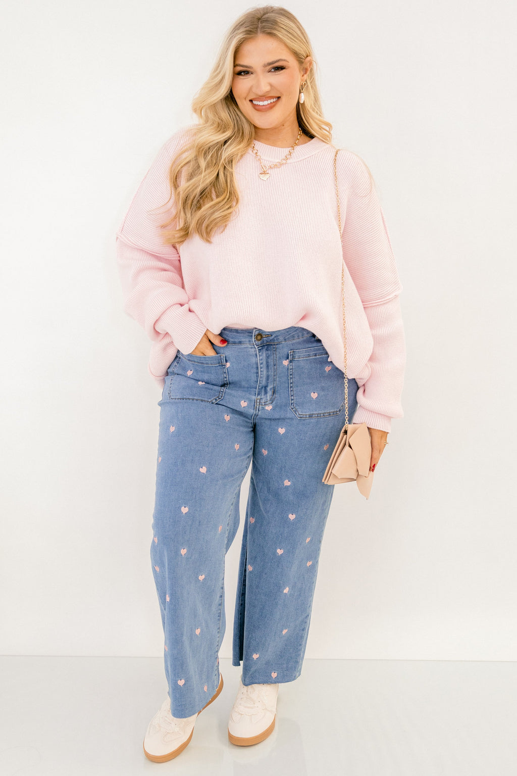 Wash Me Away Jeans, Heart Embroidery