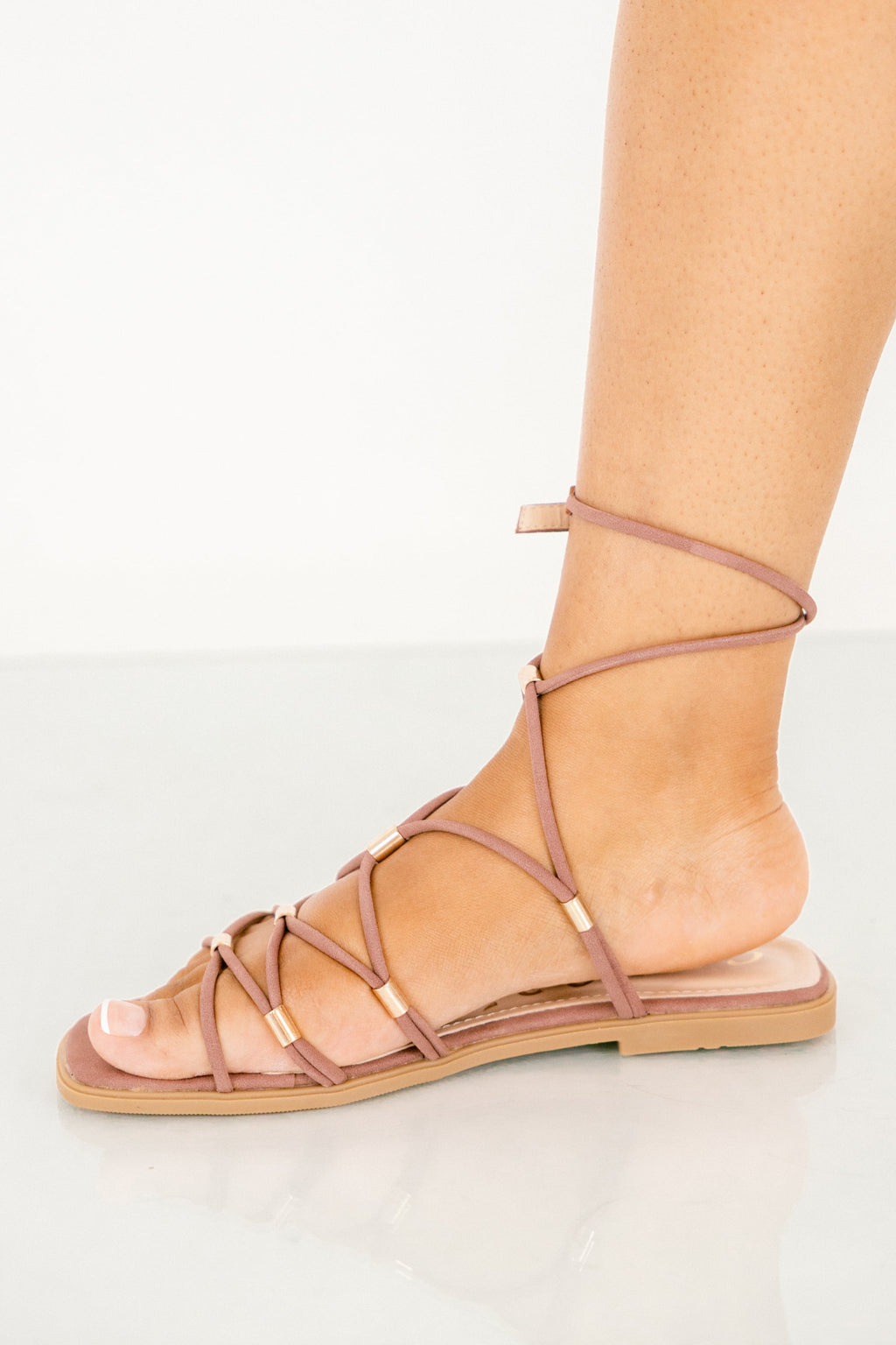 Watch Closely Sandals, Mauve