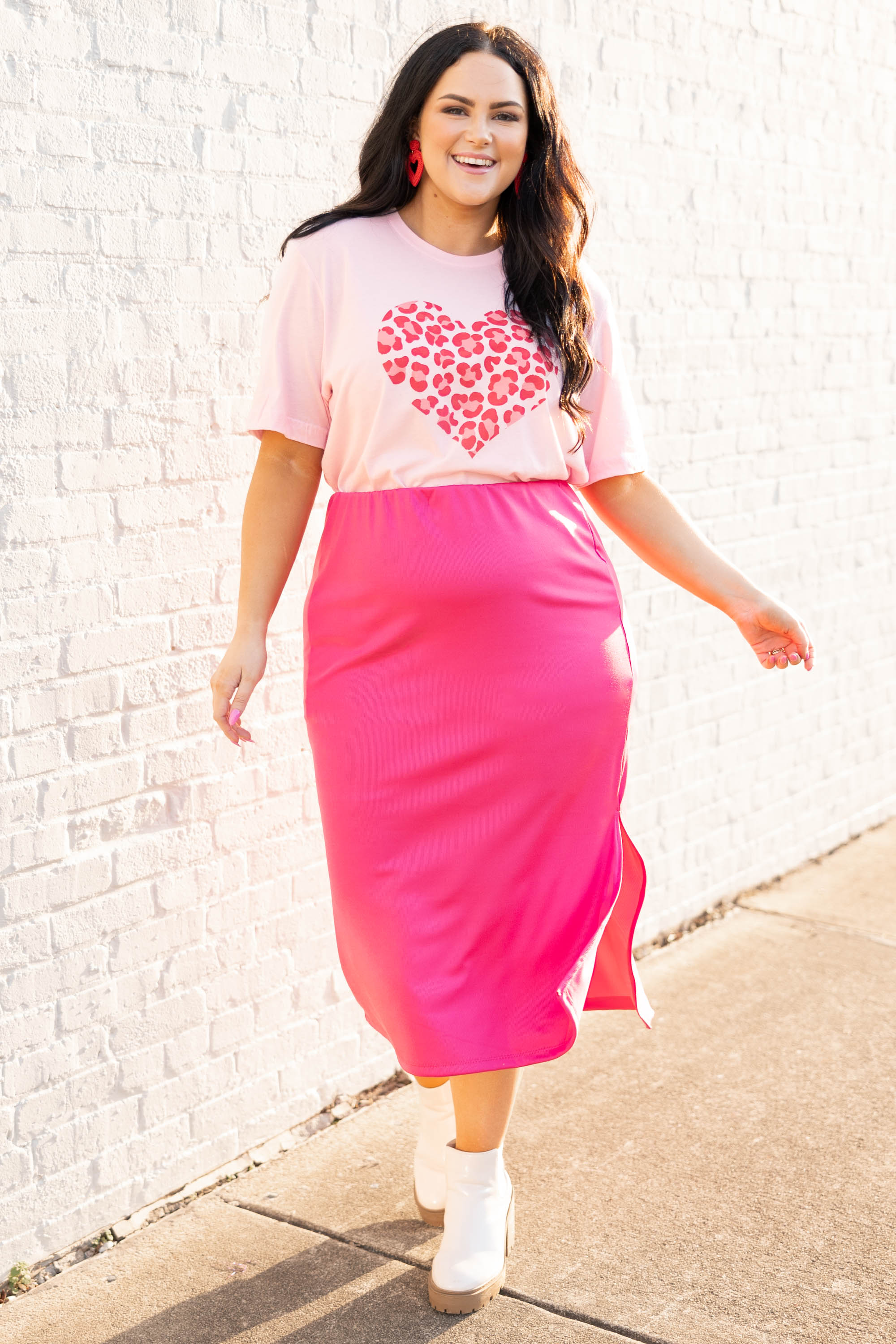 Watch Me Live Skirt, Fuchsia