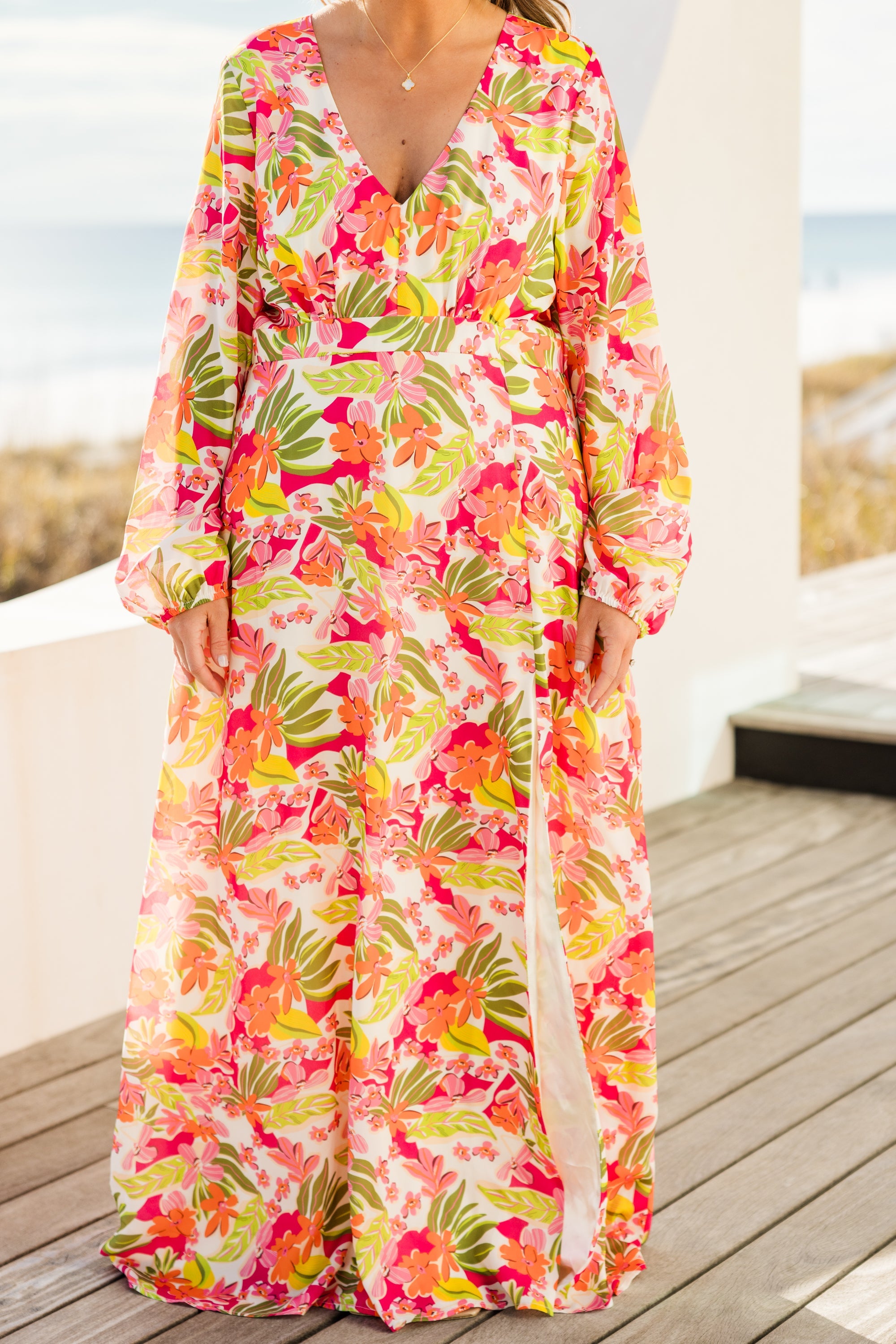 Way Too Complicated Dress, Tropical Fuchsia