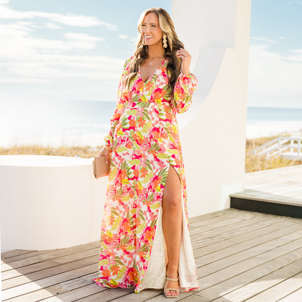 Way Too Complicated Dress, Tropical Fuchsia
