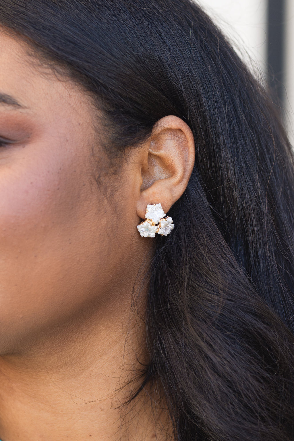 We Shine Bright Together Earrings, Cream