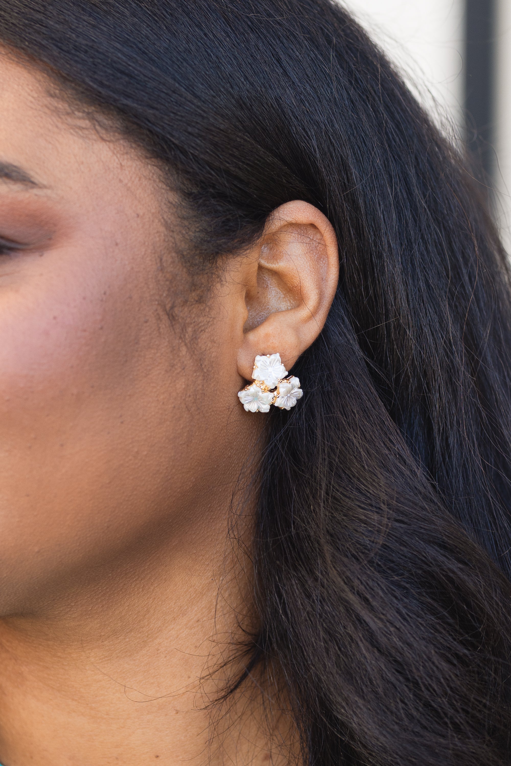 We Shine Bright Together Earrings, Cream