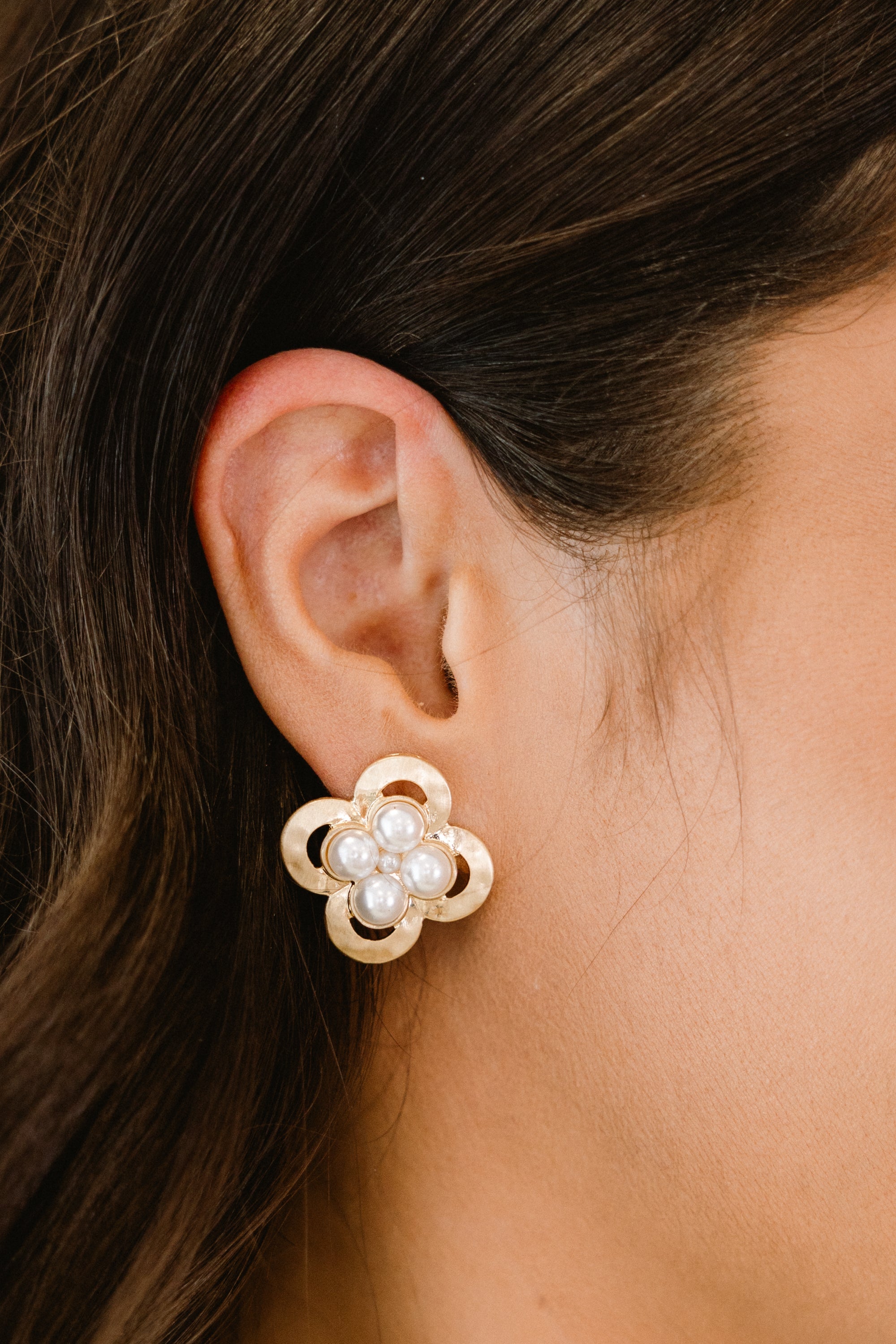 We Stick Together Earrings, Gold