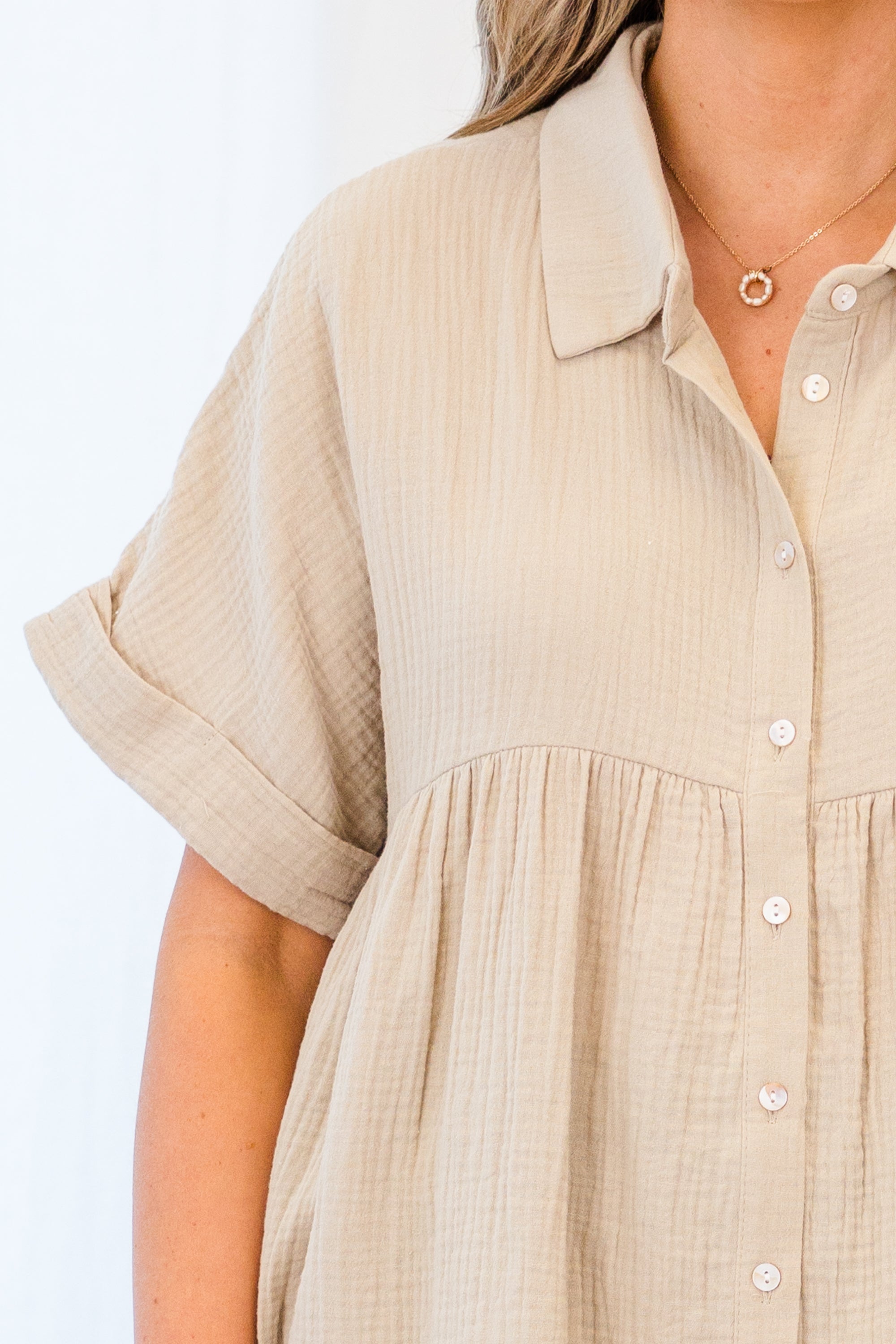 We're On Repeat Again Top, Taupe