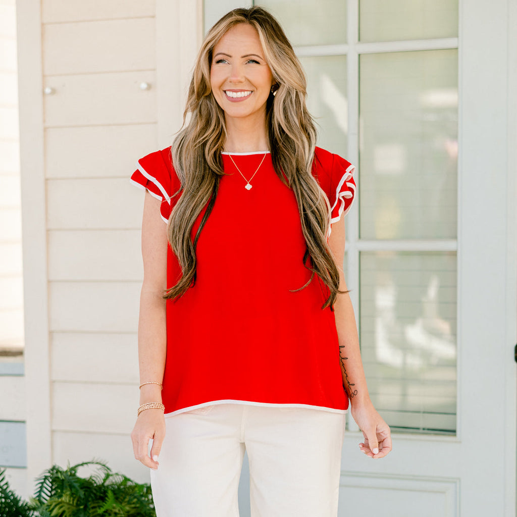 Wearing My Colors Top, Red