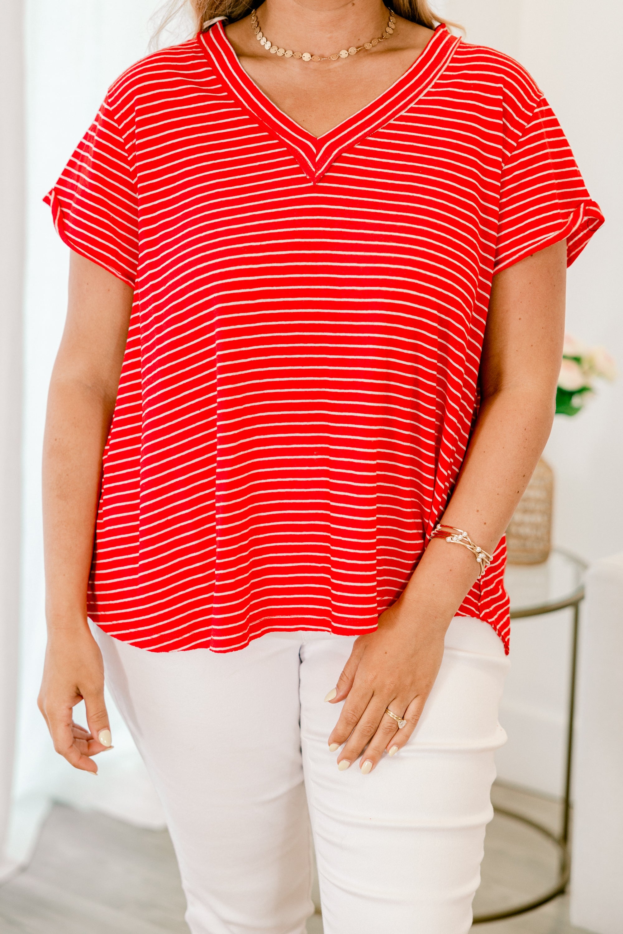Weekend Surprise Top, Tomato Red