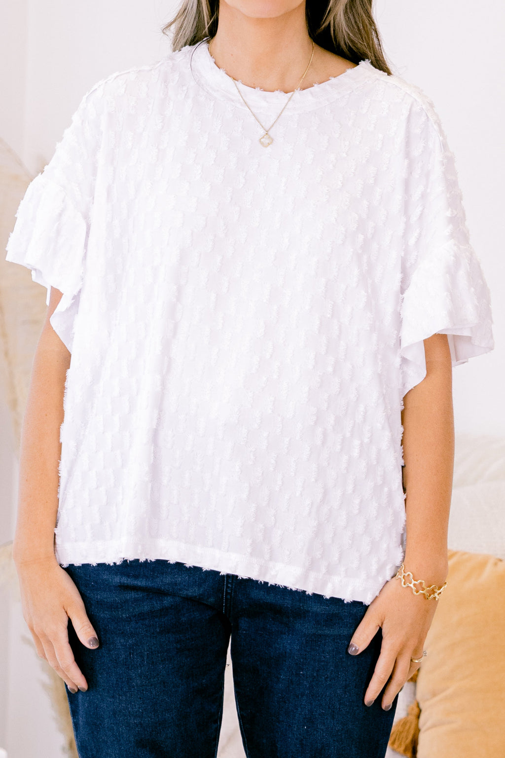 Weekend Vibes Only Top, White