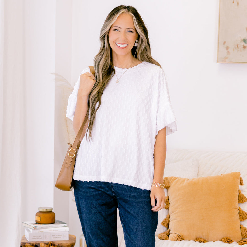Weekend Vibes Only Top, White