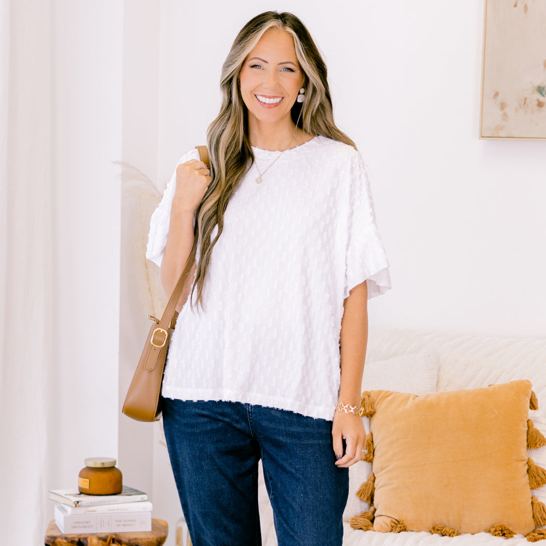 Weekend Vibes Only Top, White