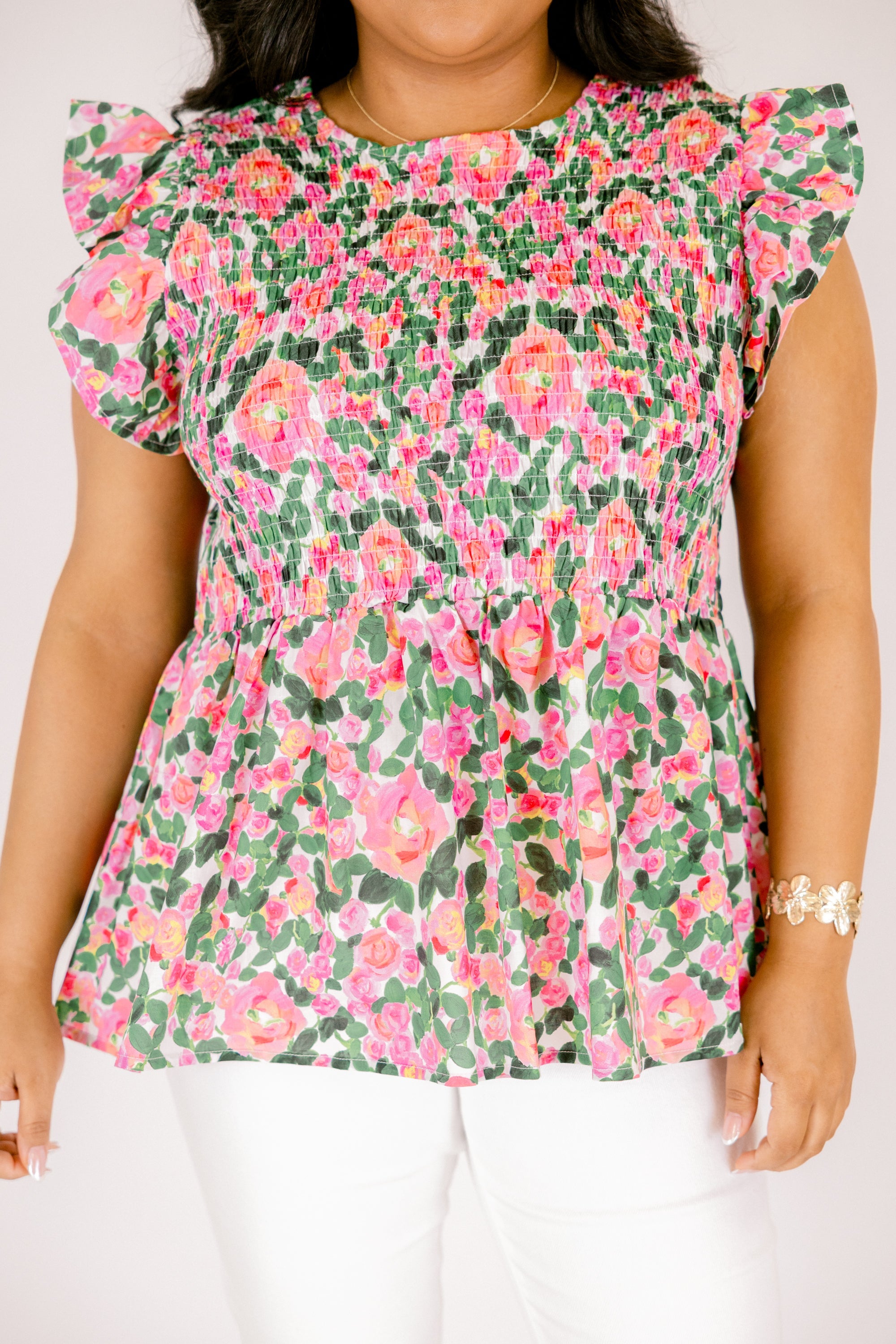 Well Within Top, Pink Floral