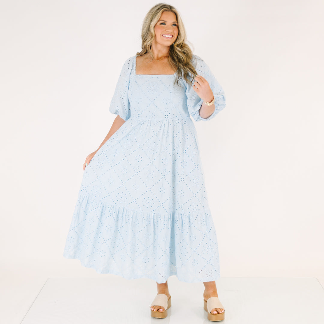 What Comes Next Dress, Baby Blue