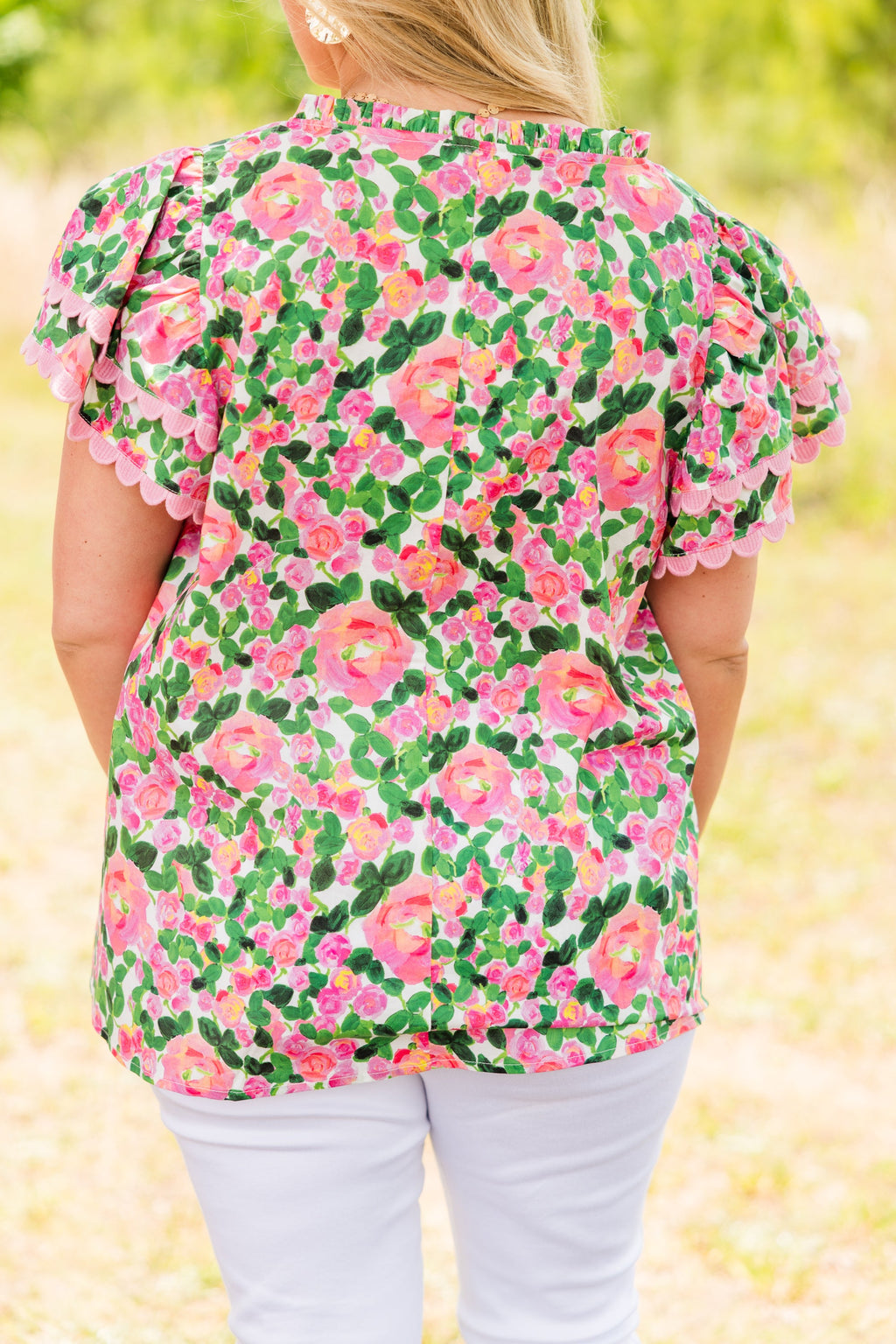 What Do I Mean Top, Pink-Green