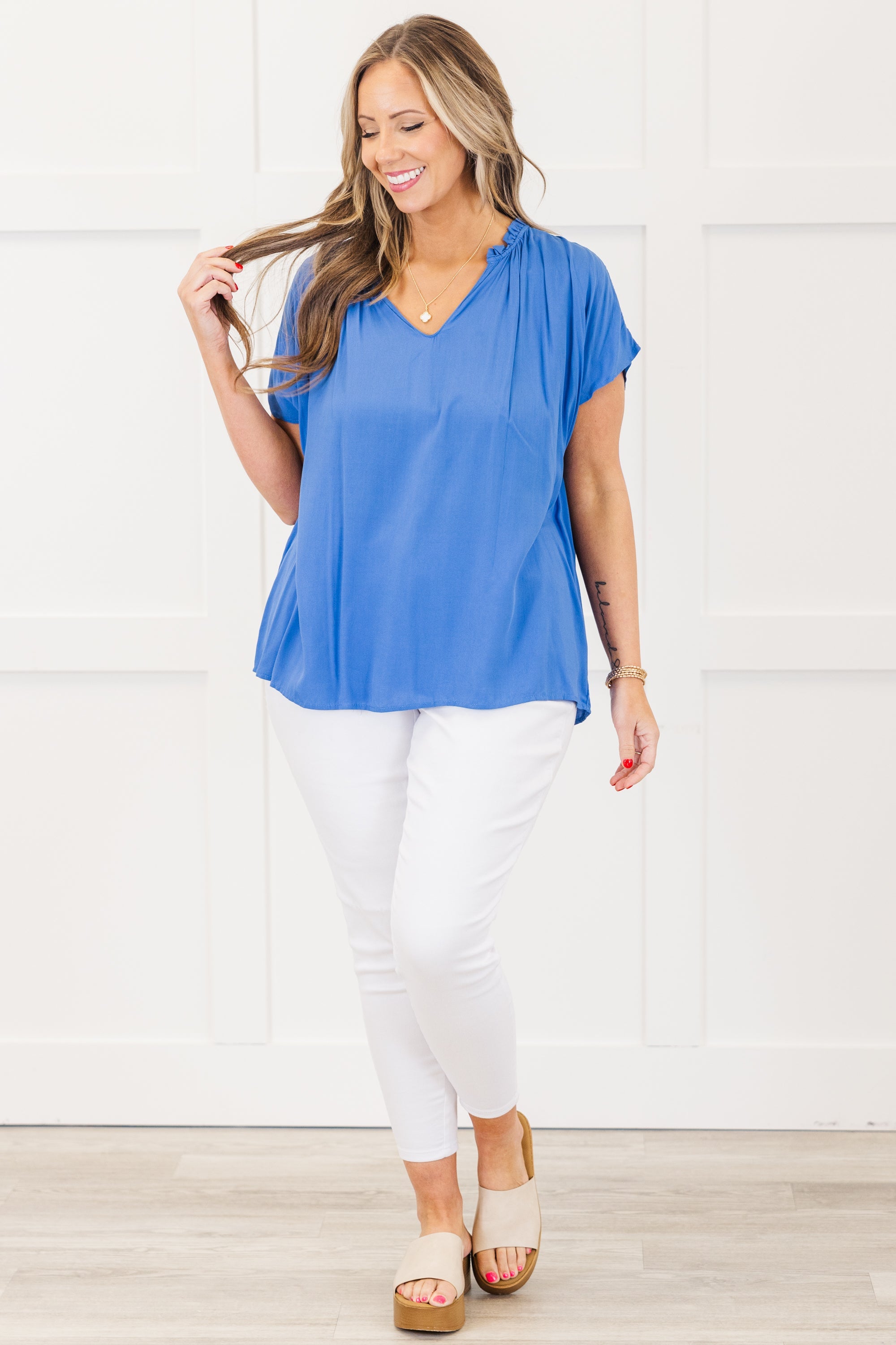 What Will It Be Top, Denim Blue