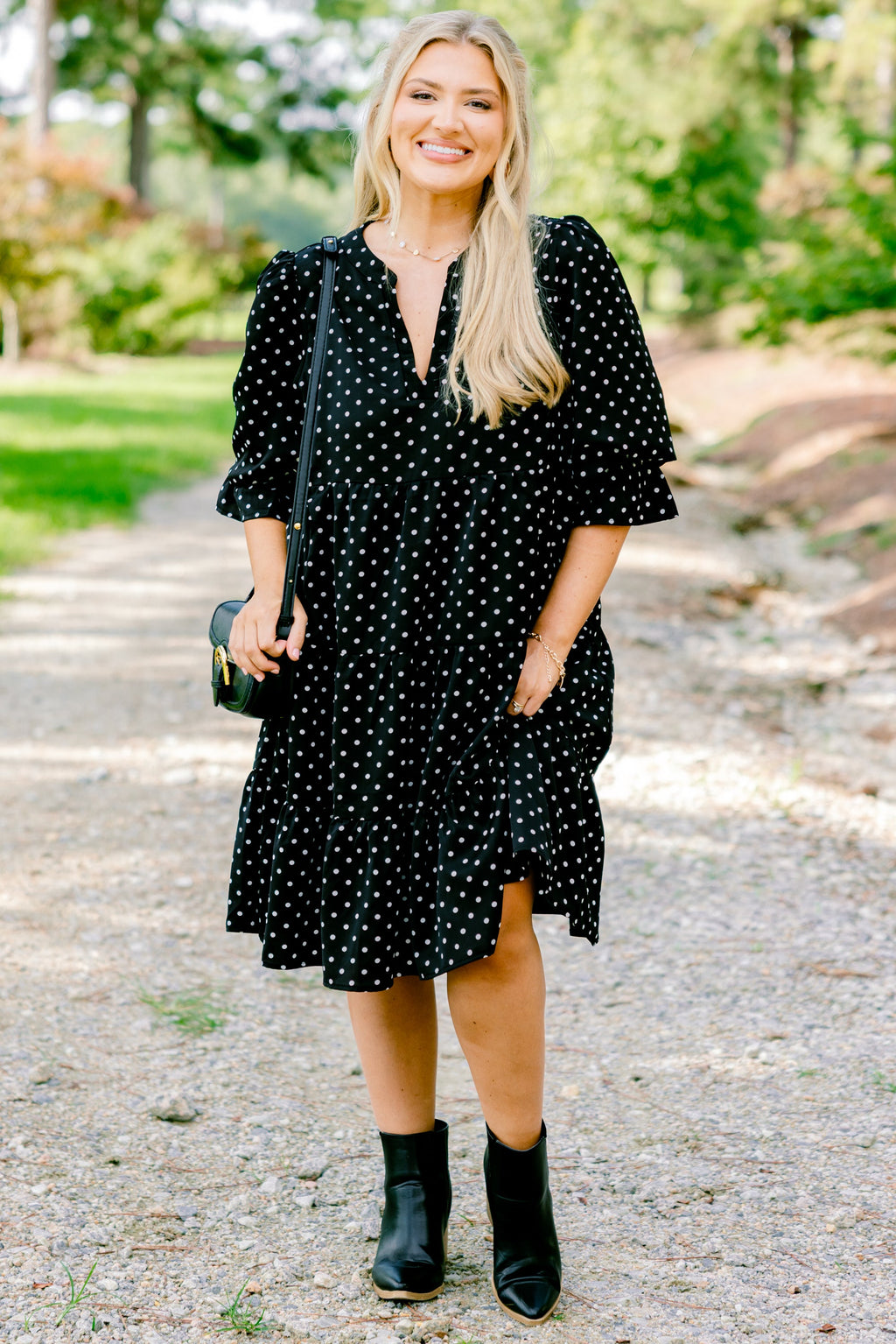What You Know Dress, Black Polka Dot