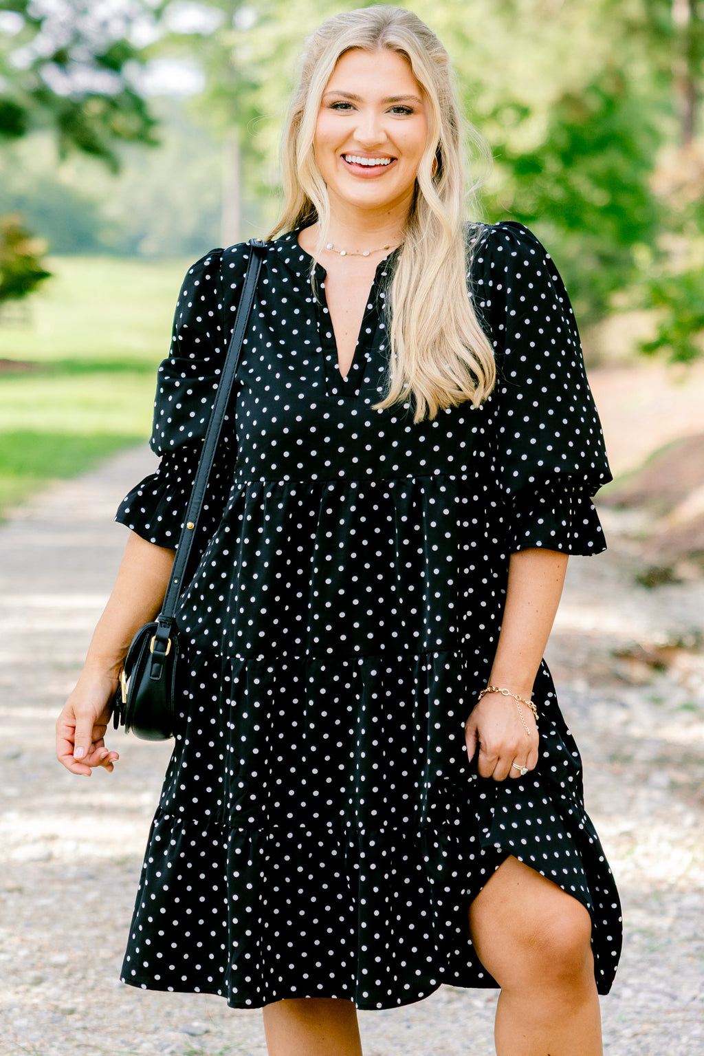 What You Know Dress, Black Polka Dot
