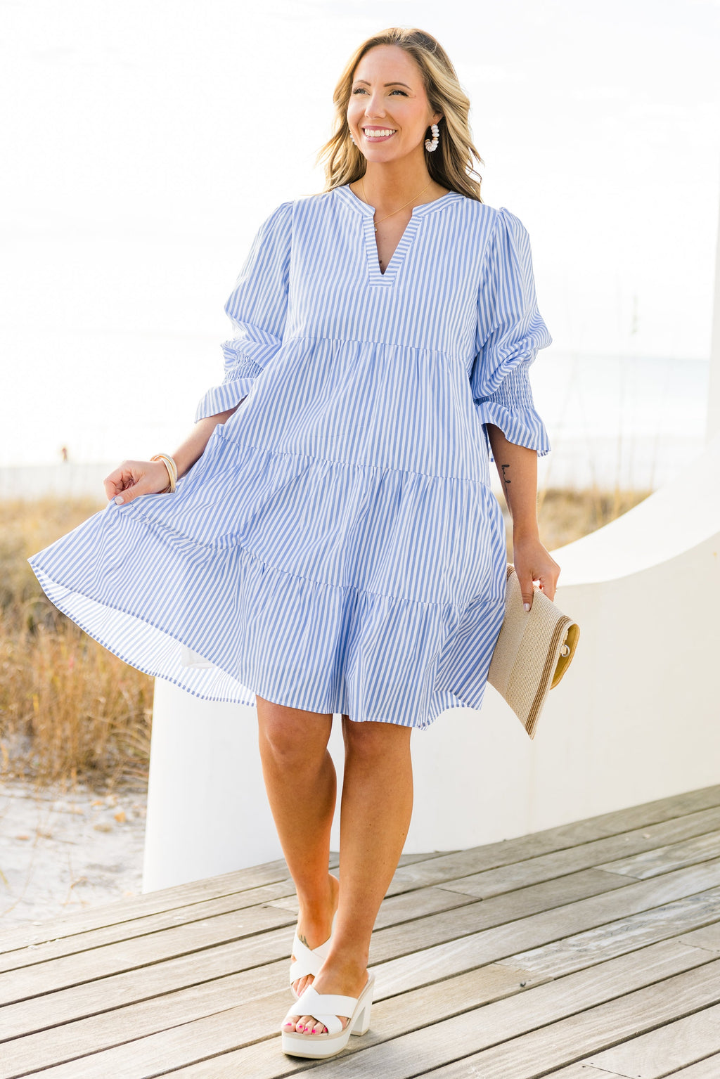 What You Know Dress, Blue