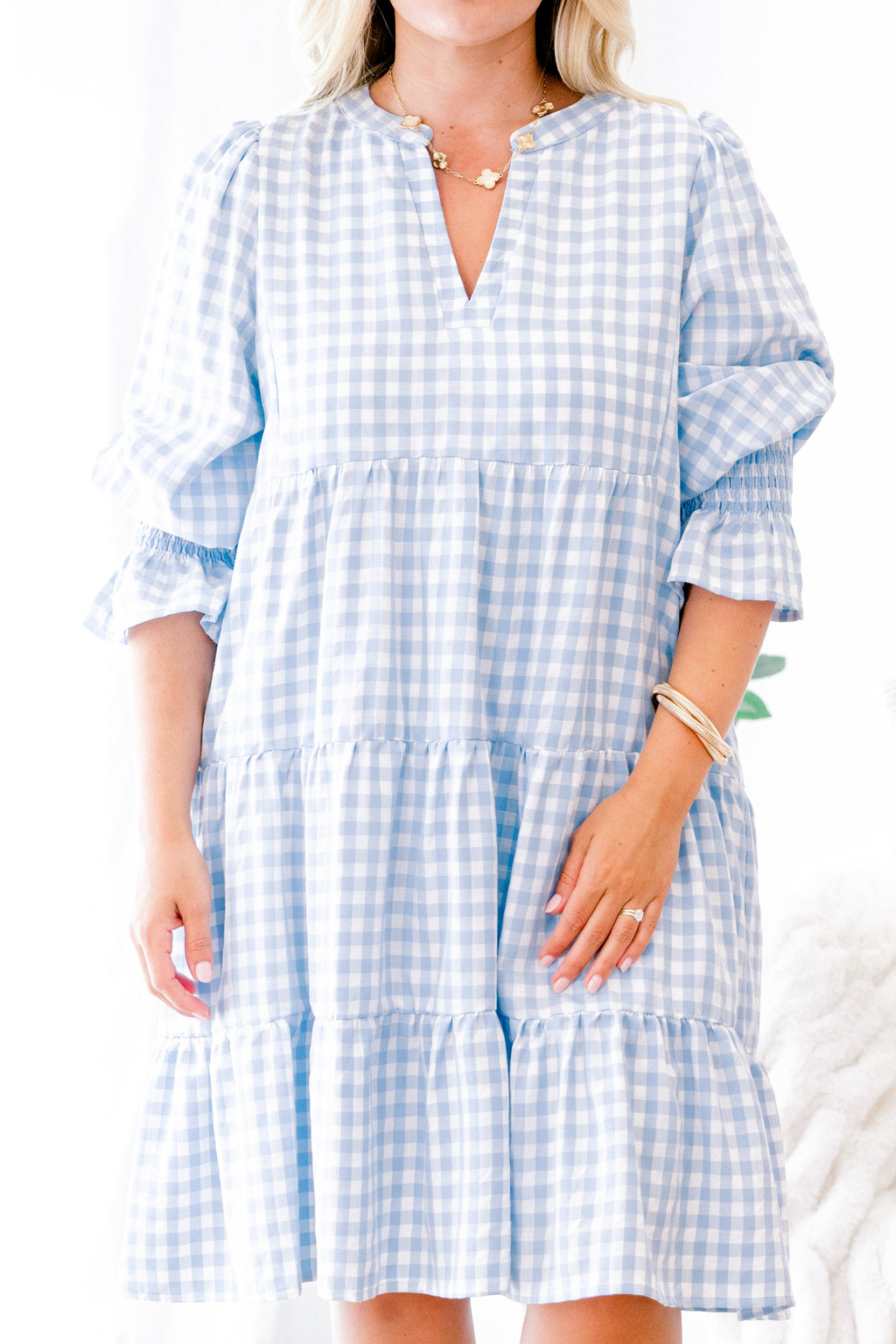 What You Know Dress, Blue Gingham