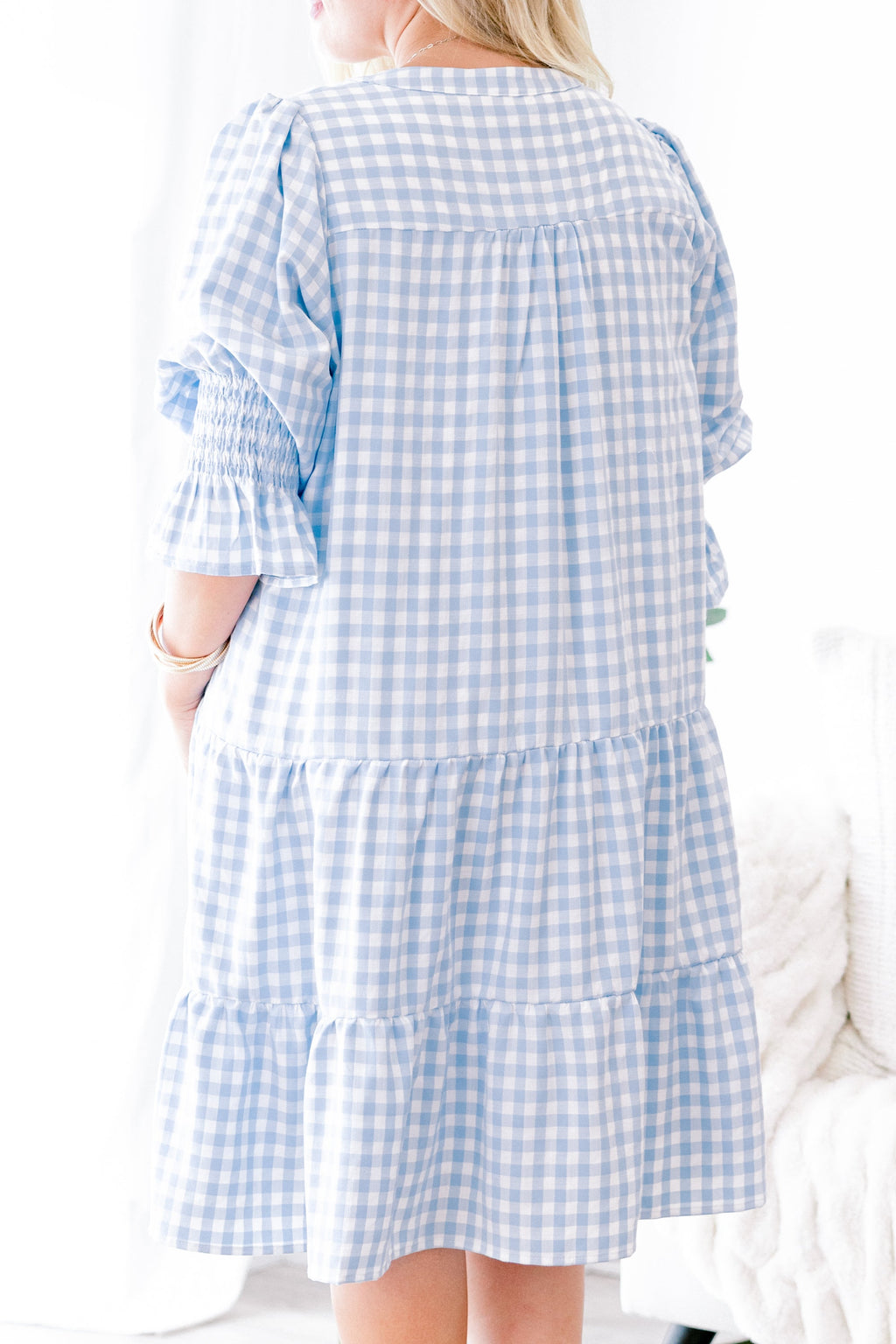 What You Know Dress, Blue Gingham