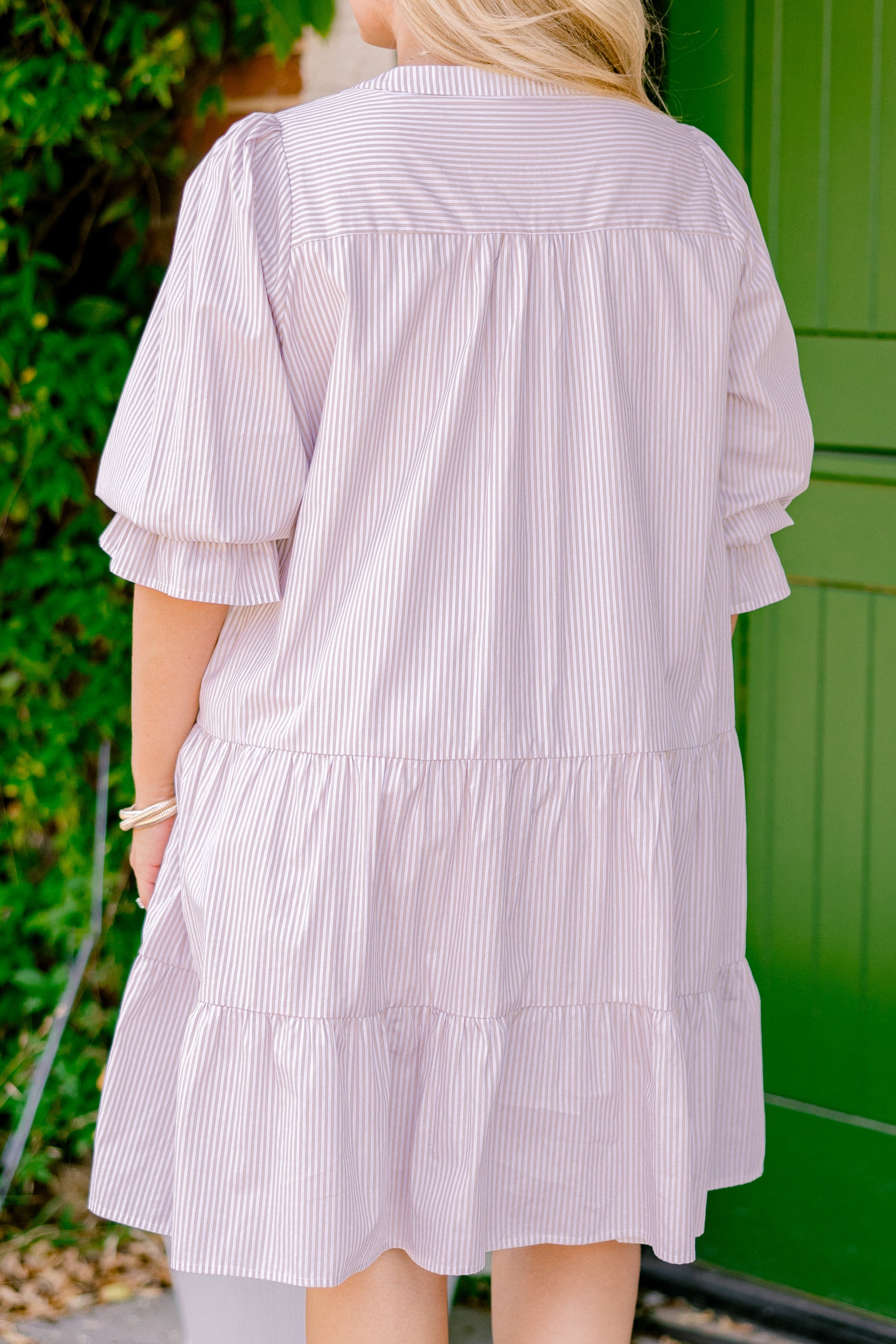What You Know Dress, Brown Stripe
