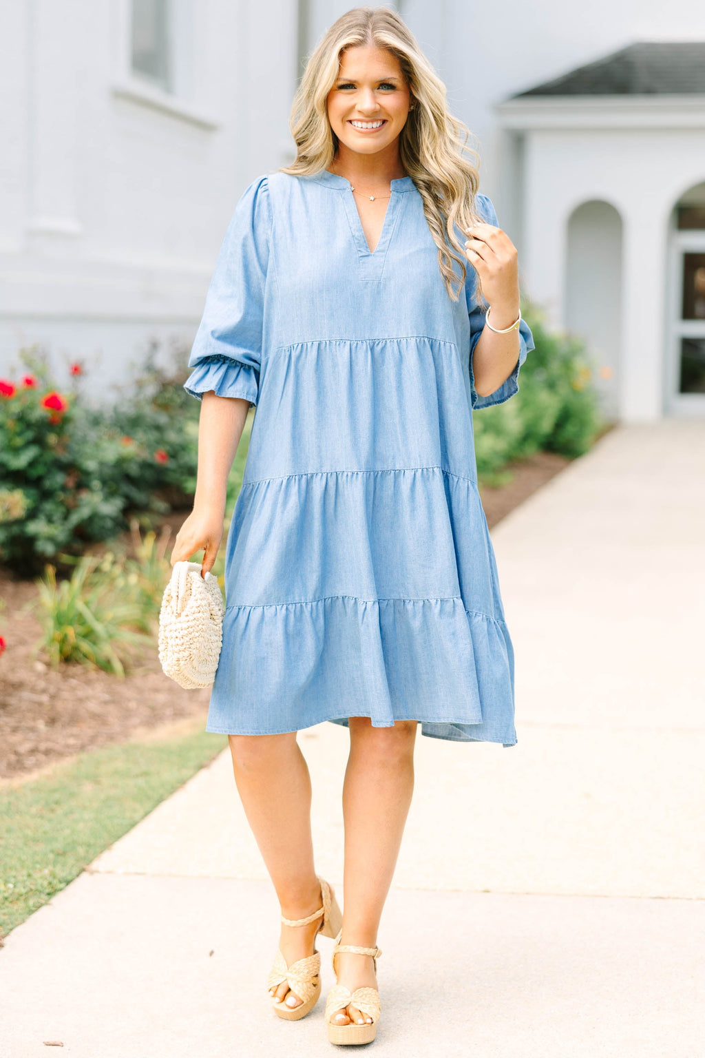 What You Know Dress, Denim Chambray