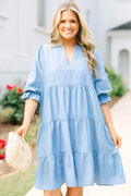 What You Know Dress, Denim Chambray