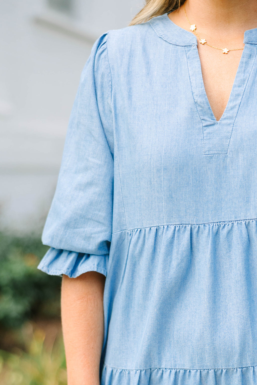 What You Know Dress, Denim Chambray