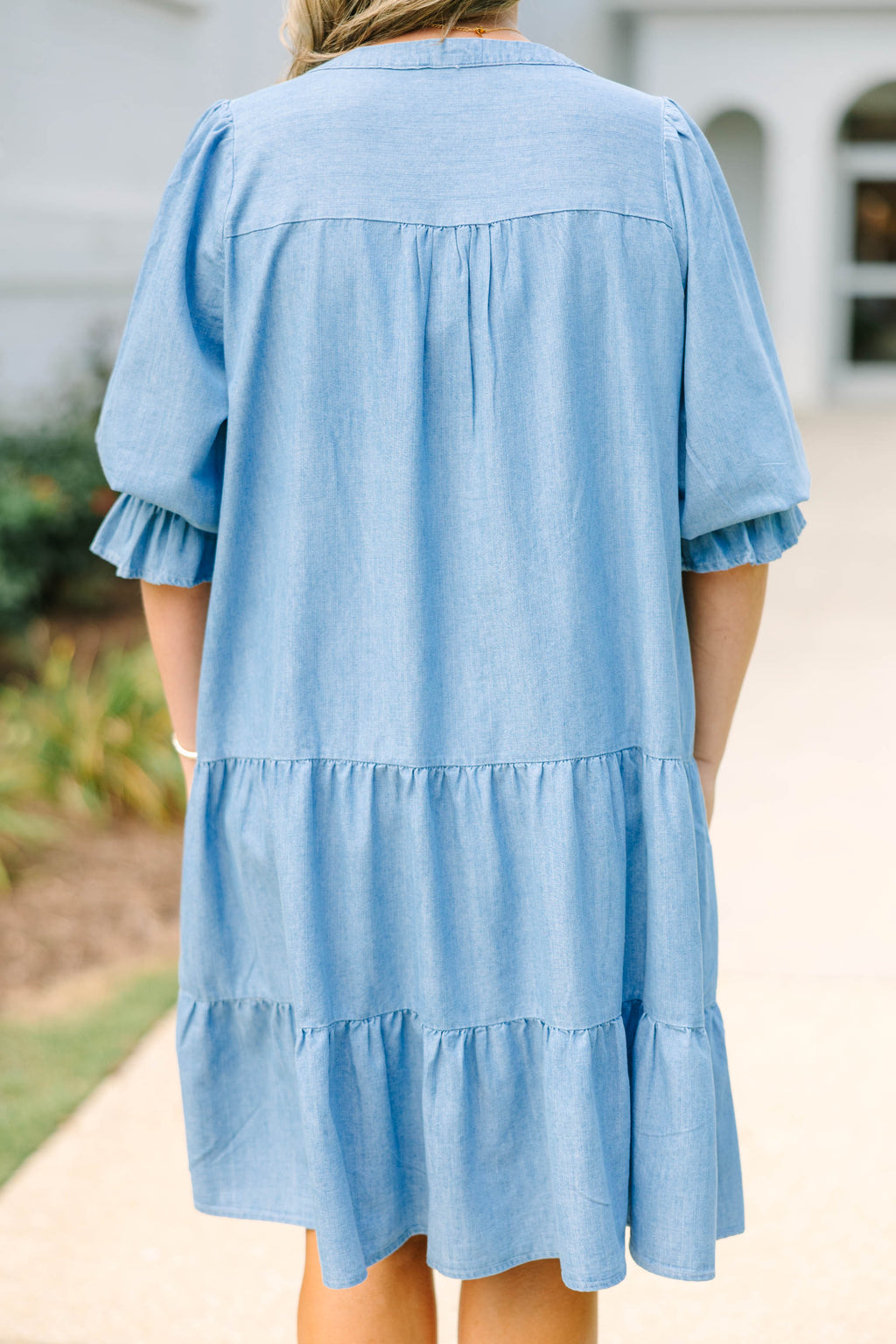 What You Know Dress, Denim Chambray