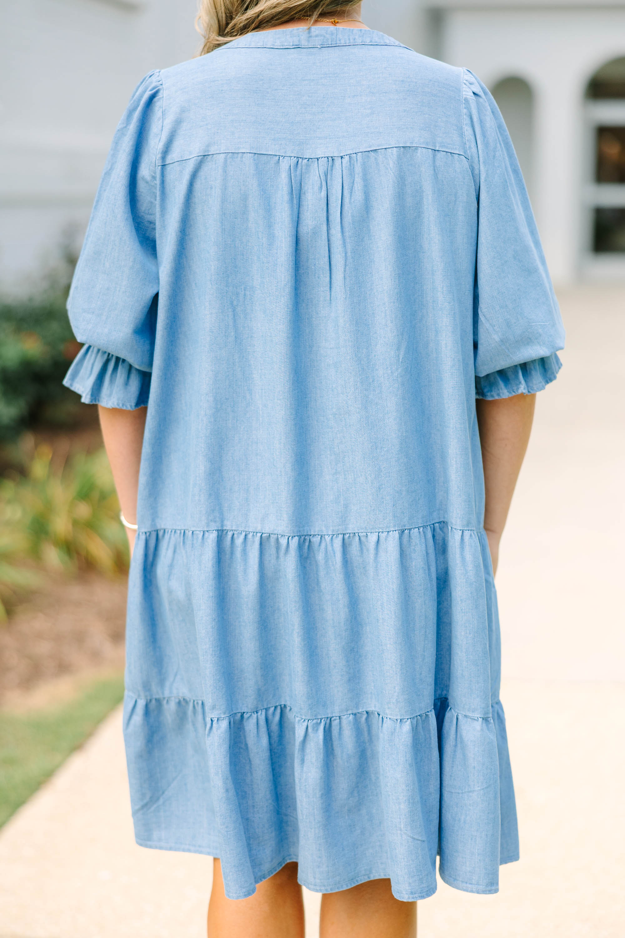 What You Know Dress, Denim Chambray