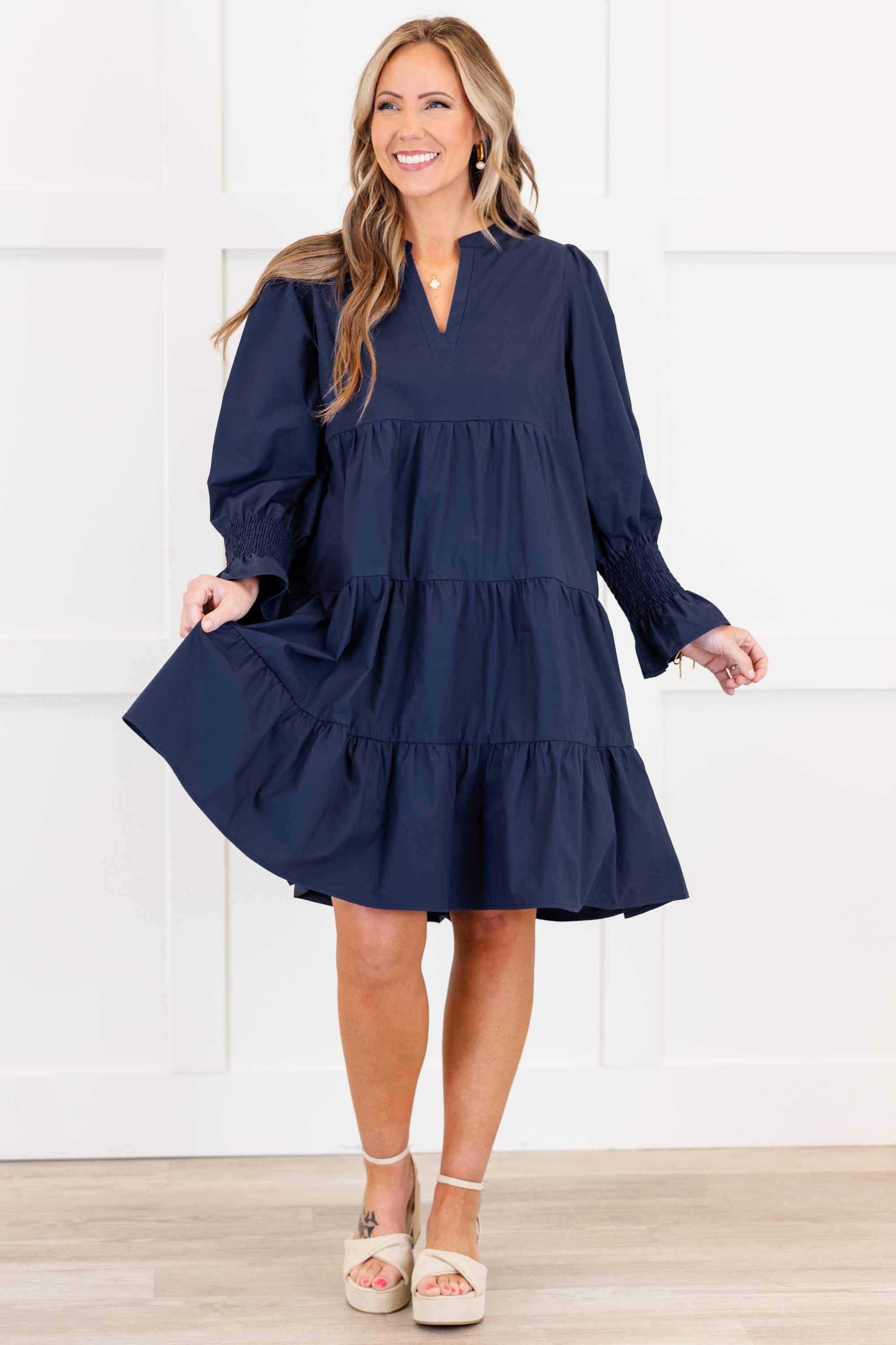 What You Know Dress, Navy