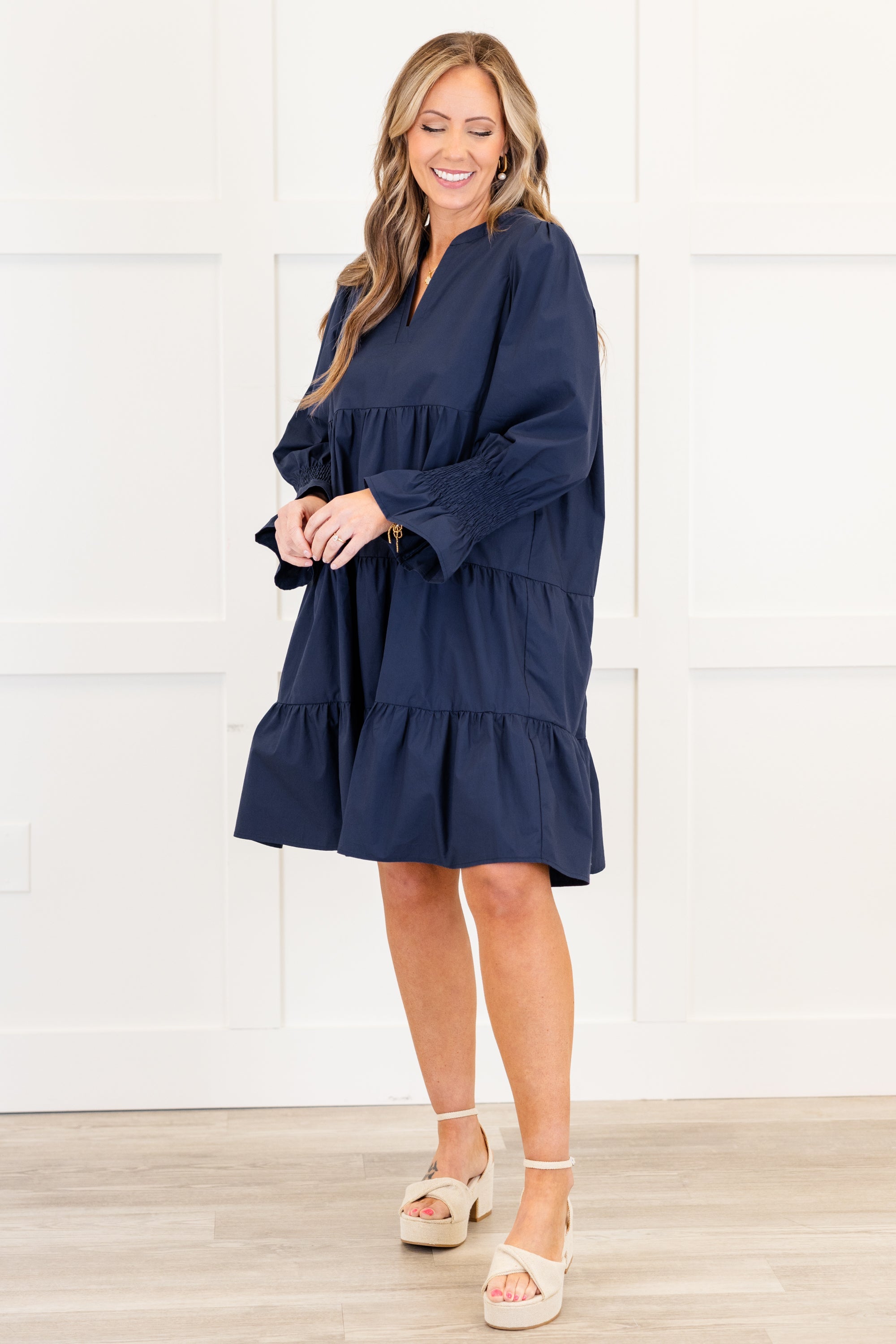 What You Know Dress, Navy